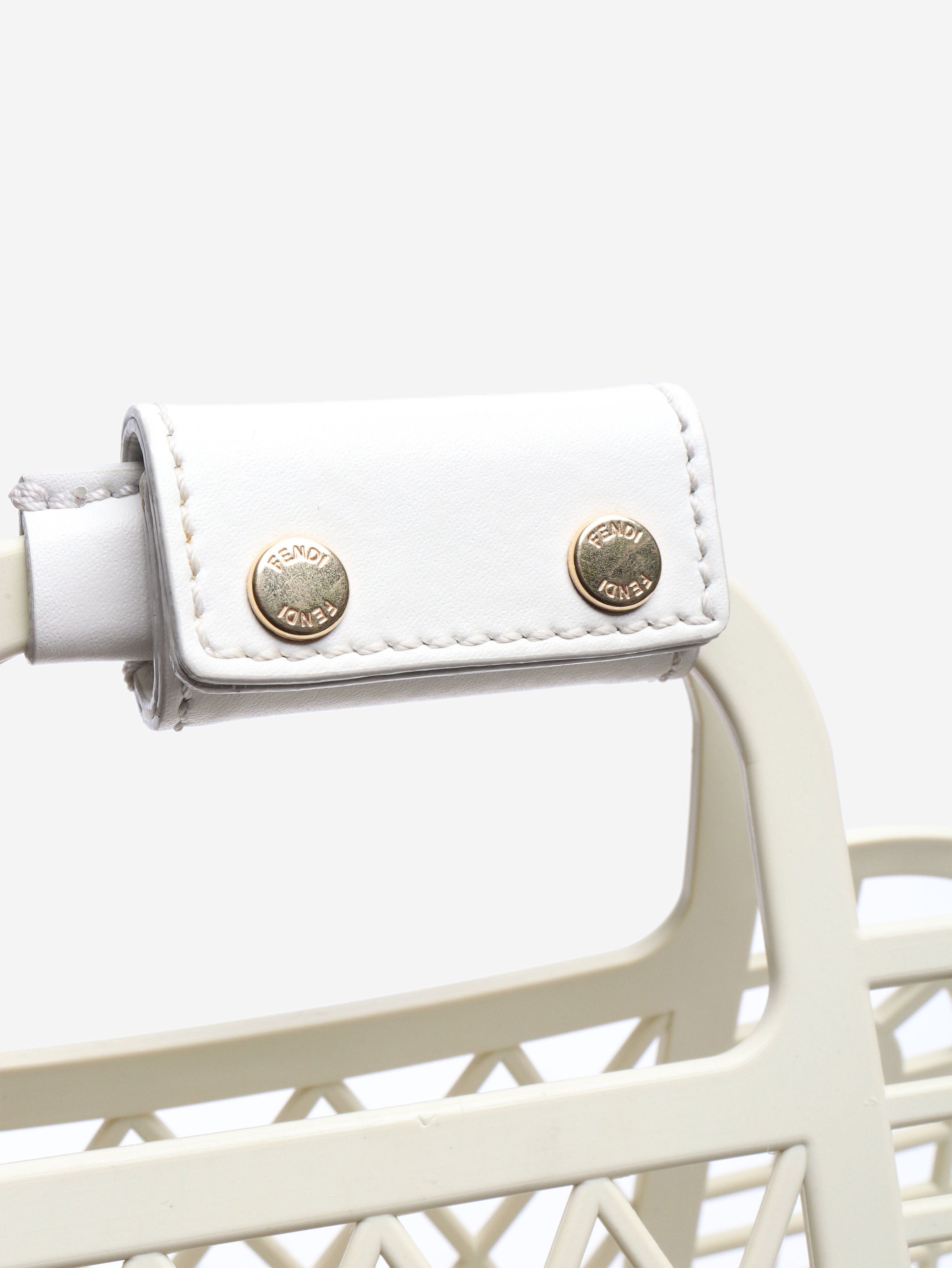 Fendi White mini basket tote Size ONE SIZE - 6 Thumbnail