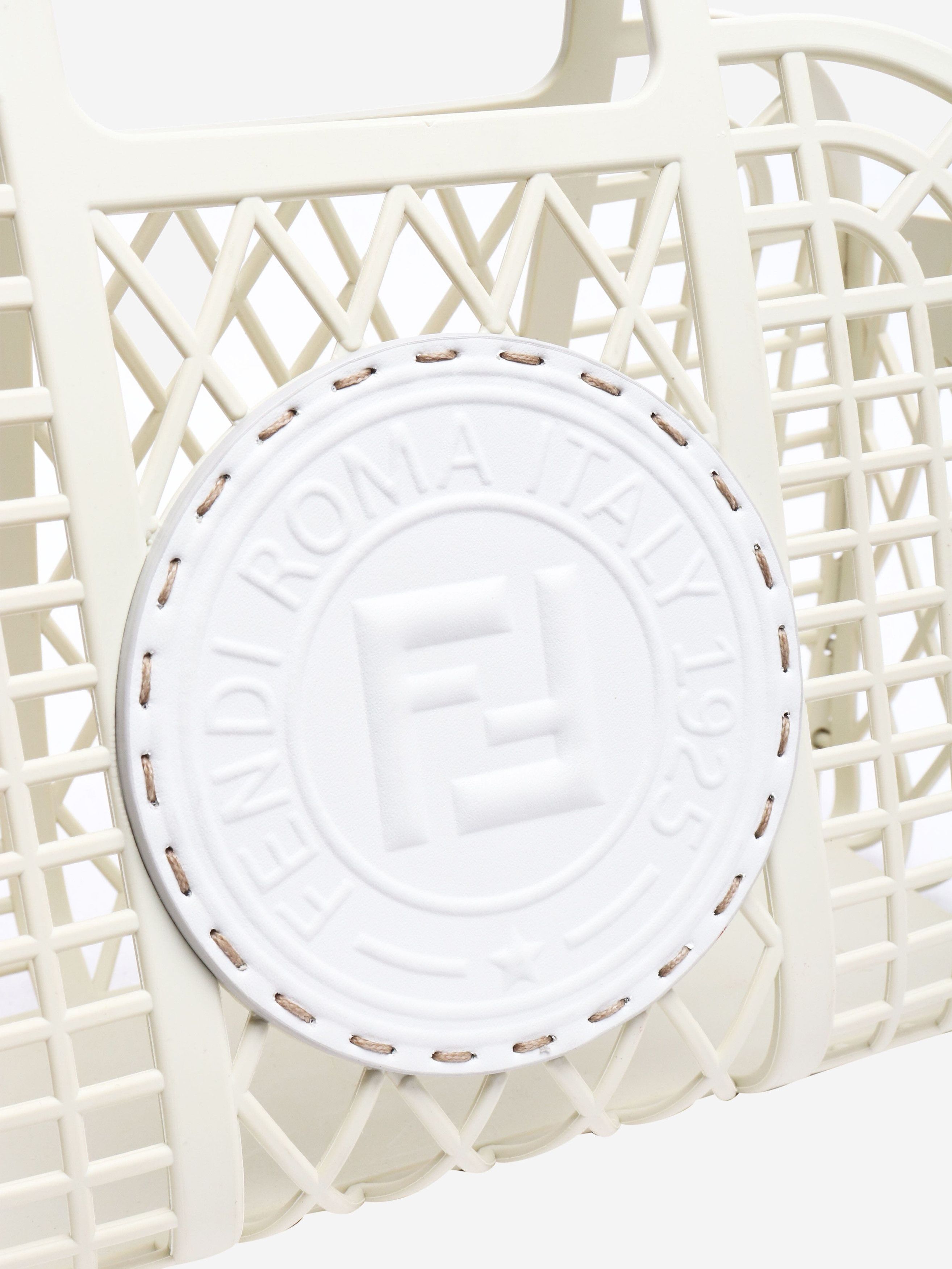 Fendi White mini basket tote Size ONE SIZE - 5 Thumbnail