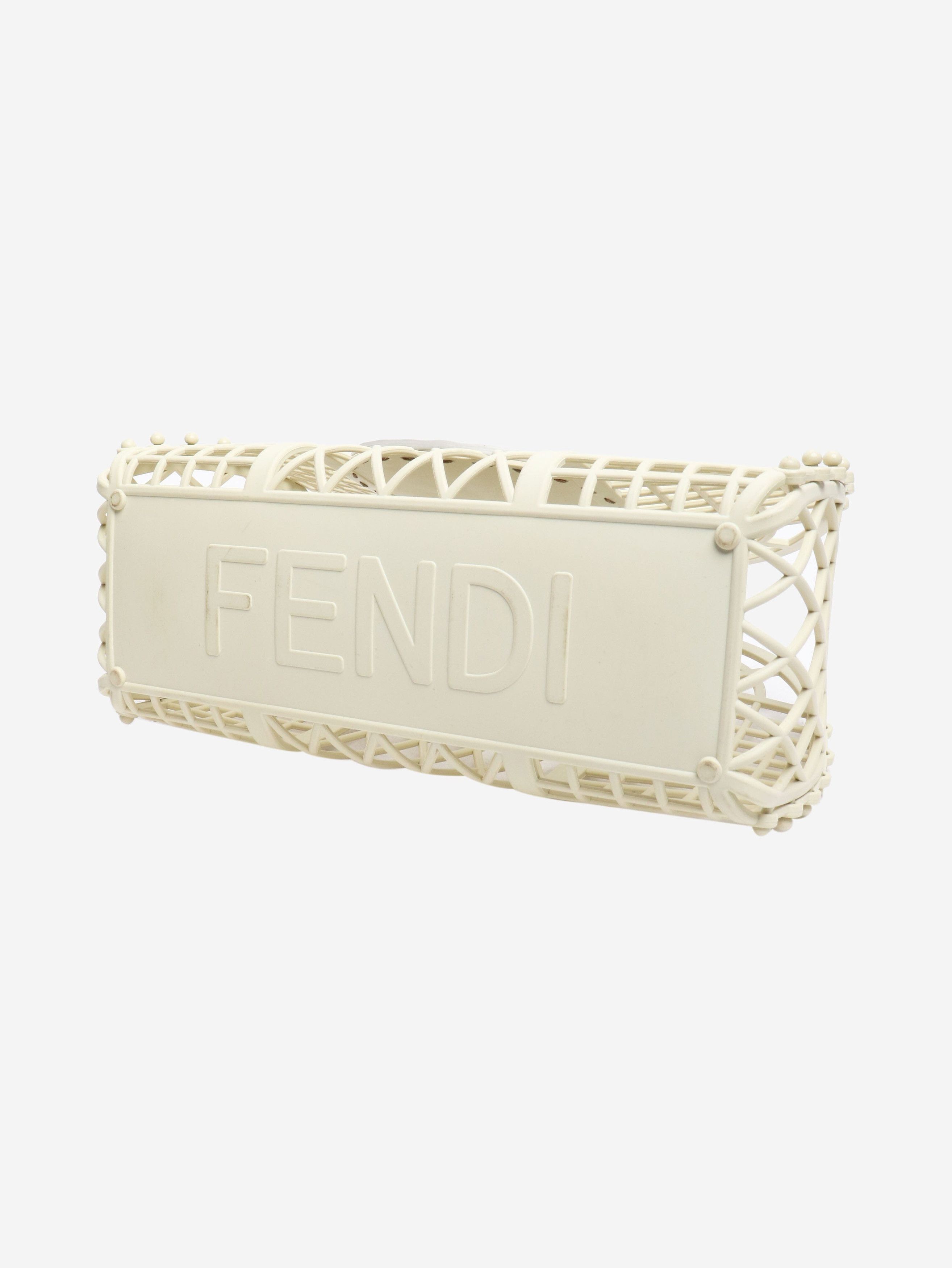 Fendi White mini basket tote Size ONE SIZE - 4 Thumbnail
