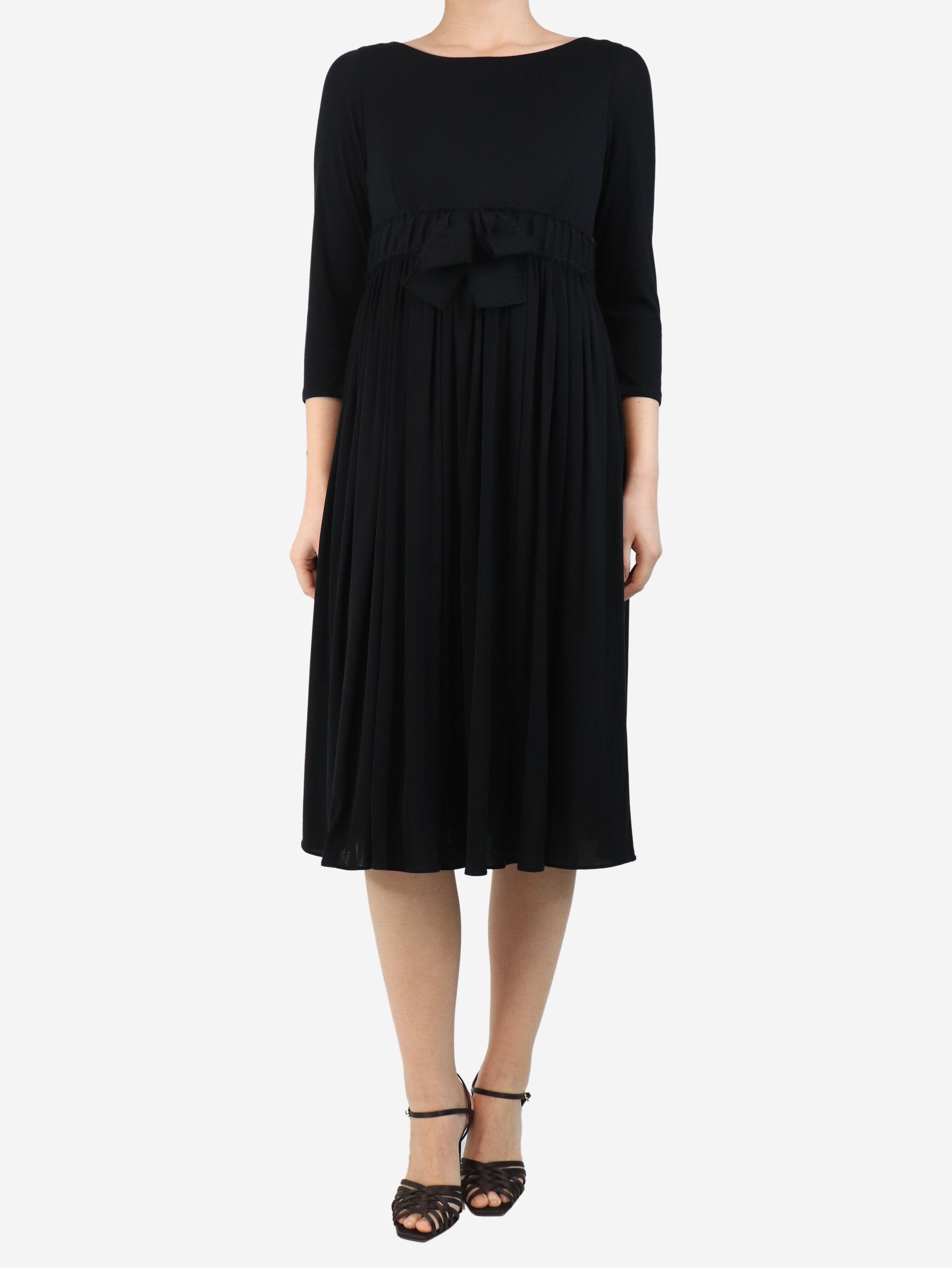 Giambattista Valli Black midi dress with bow detail - UK 12 Size M / US 6-8 / IT 42-44 - 3 Thumbnail