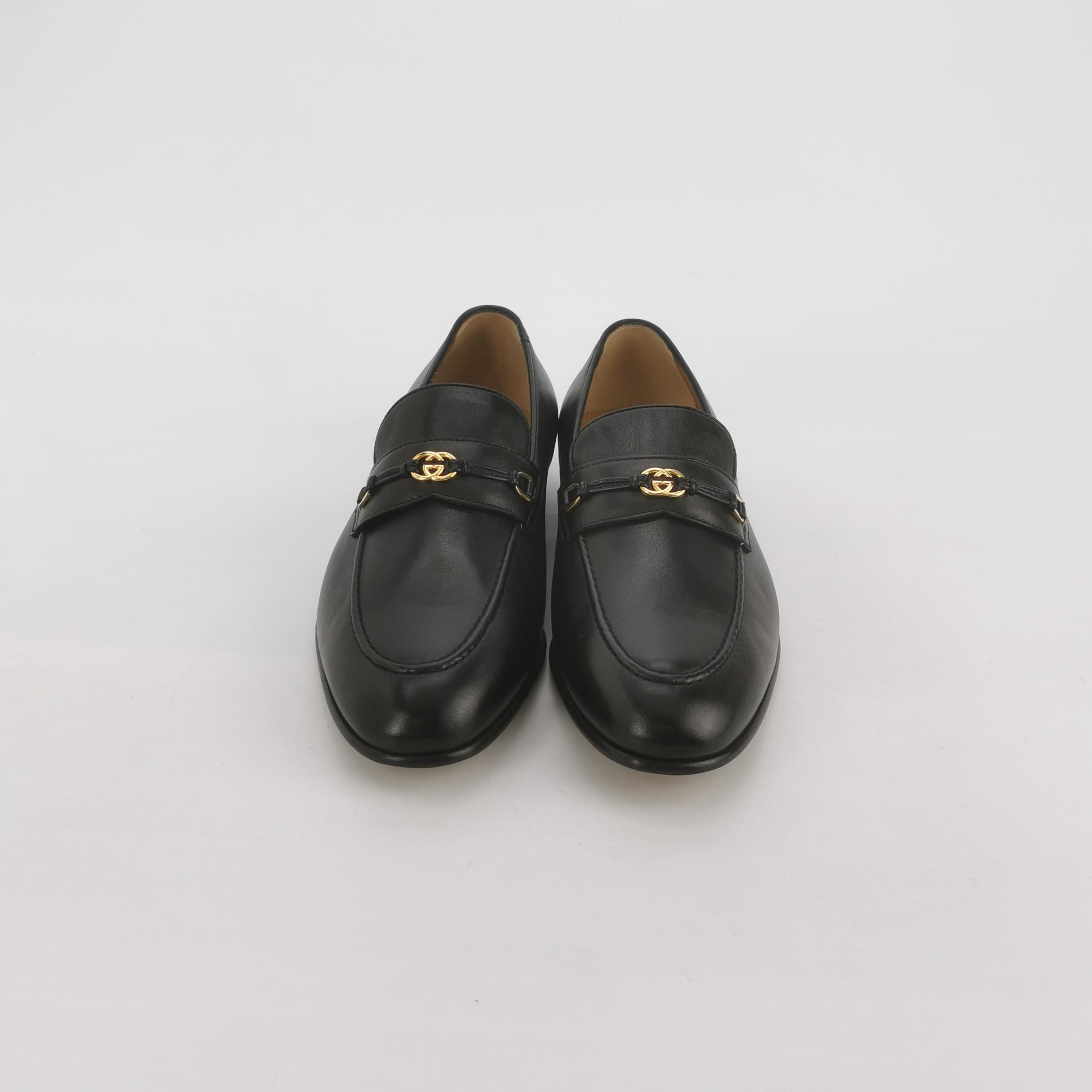 Gucci Gucci Interlocking G Leather Loafers 5.5 Size US 6 / EU 39 - 3 Thumbnail