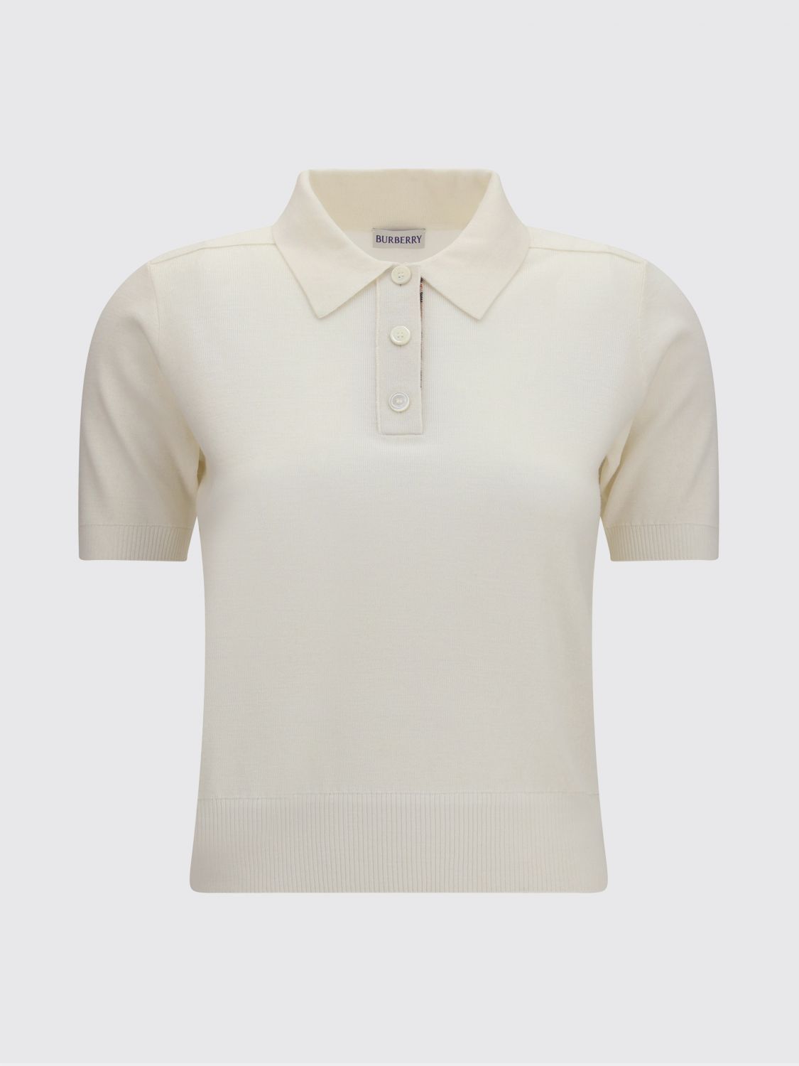 Burberry Burberry Polo Shirt Woman White Size L / US 10 / IT 46 - 2 Thumbnail