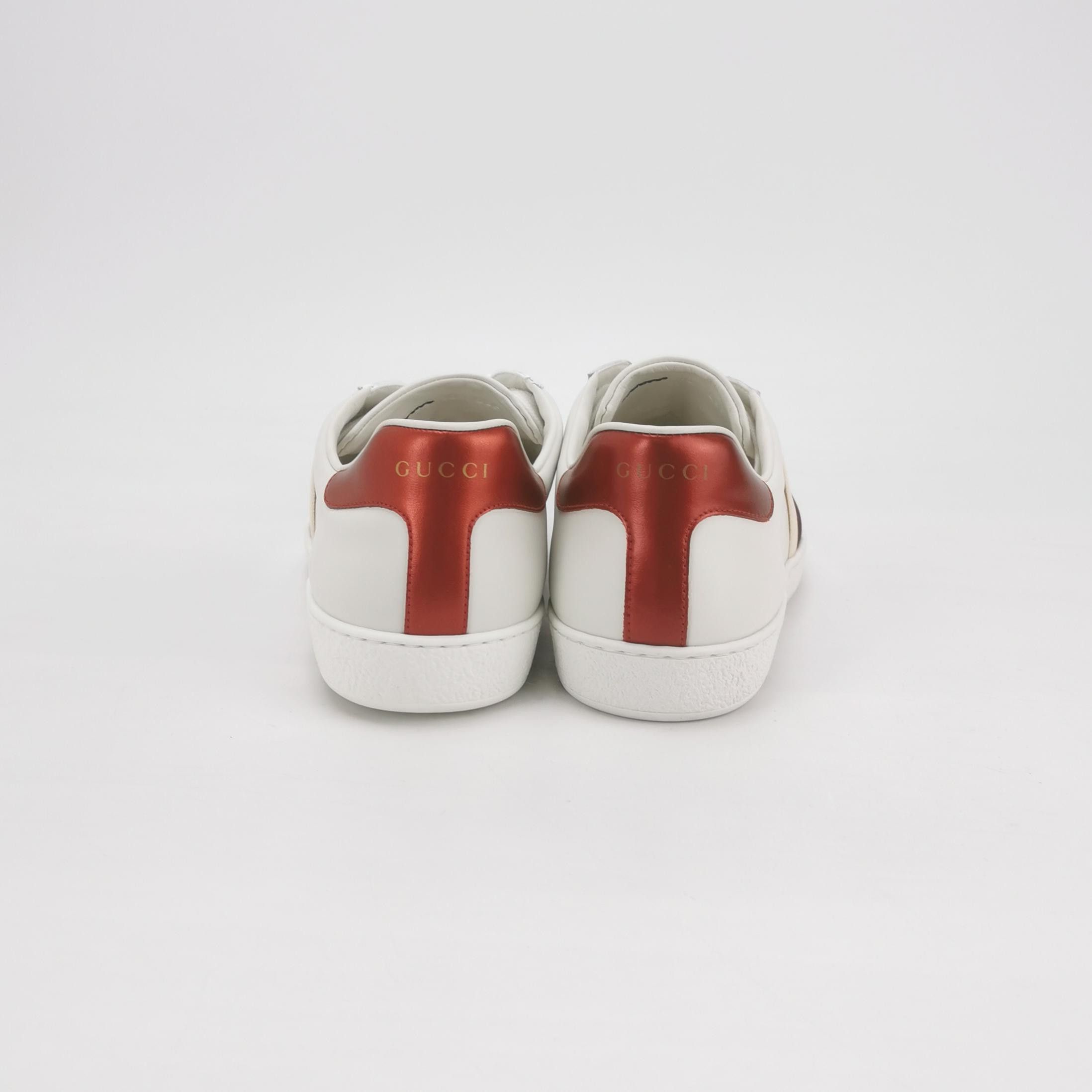 Gucci Gucci Ace Logo Strap Leather Sneakers 44 Size US 11 / EU 44 - 4 Thumbnail