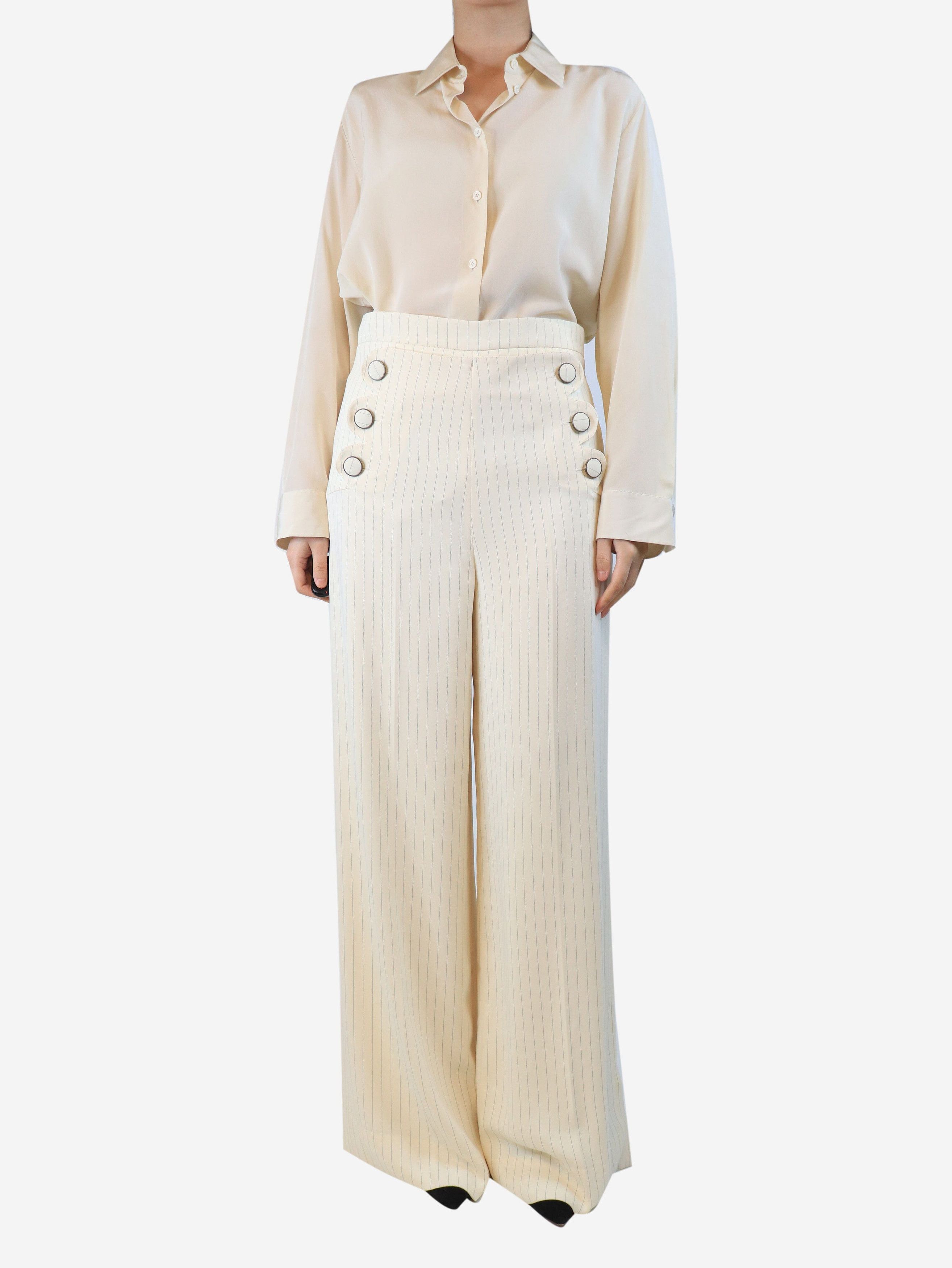 Other Cream scallop-button trousers - UK 14 Size 32" / US 10 / IT 46 - 3 Thumbnail
