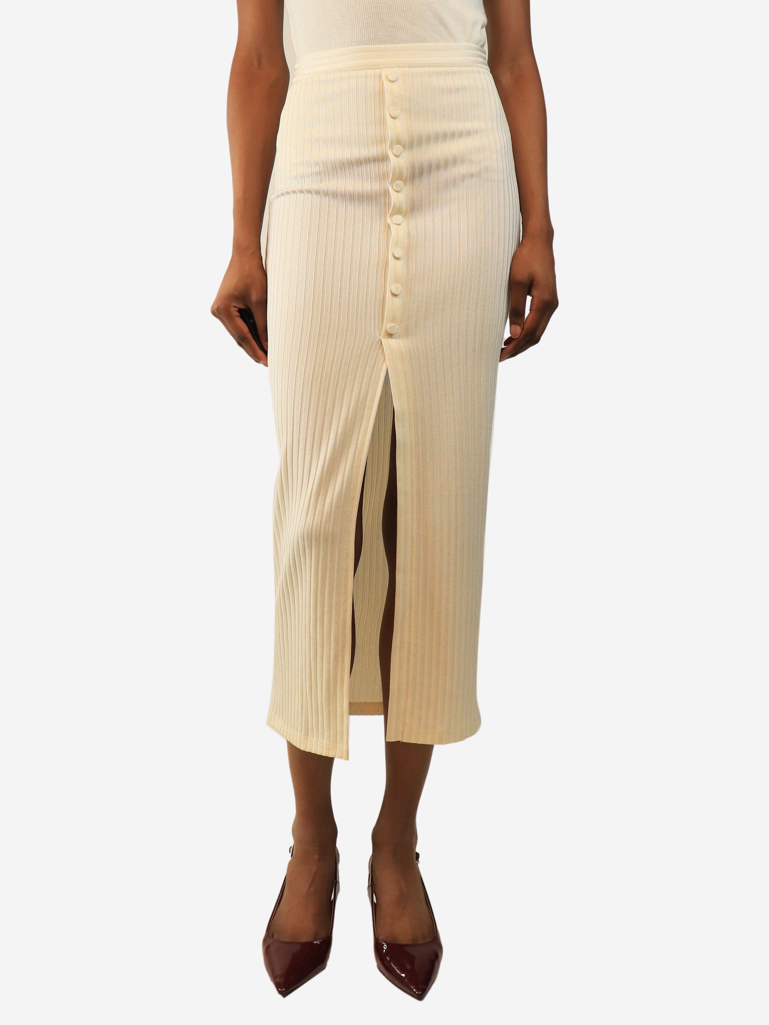 Fleur du Mal Cream button-down midi skirt - UK 4 Size 25" / US 0 / IT 36 - 2 Thumbnail