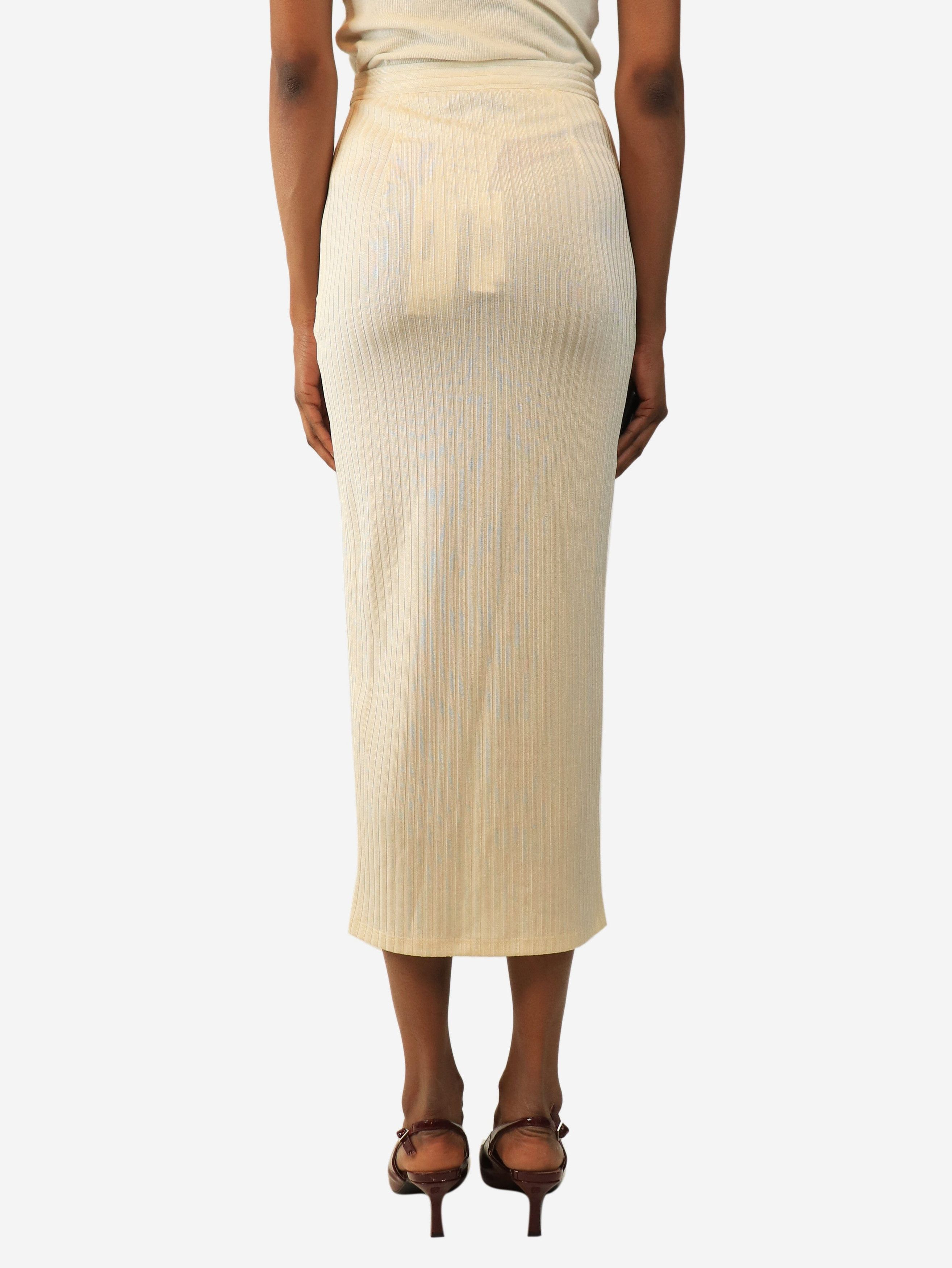 Fleur du Mal Cream button-down midi skirt - UK 4 Size 25" / US 0 / IT 36 - 4 Thumbnail