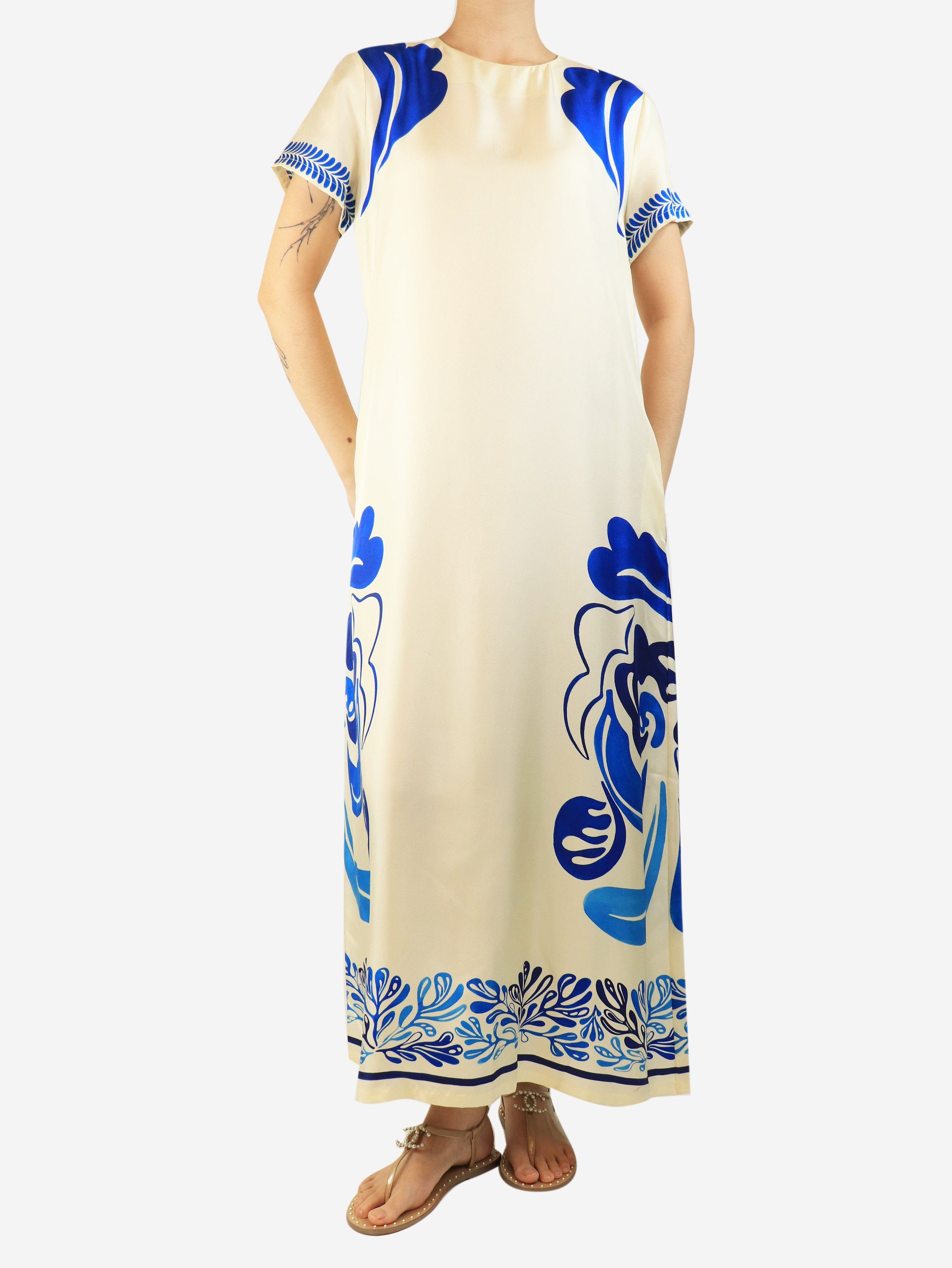 Other Blue and cream printed swing dress - L Size L / US 10 / IT 46 - 4 Thumbnail