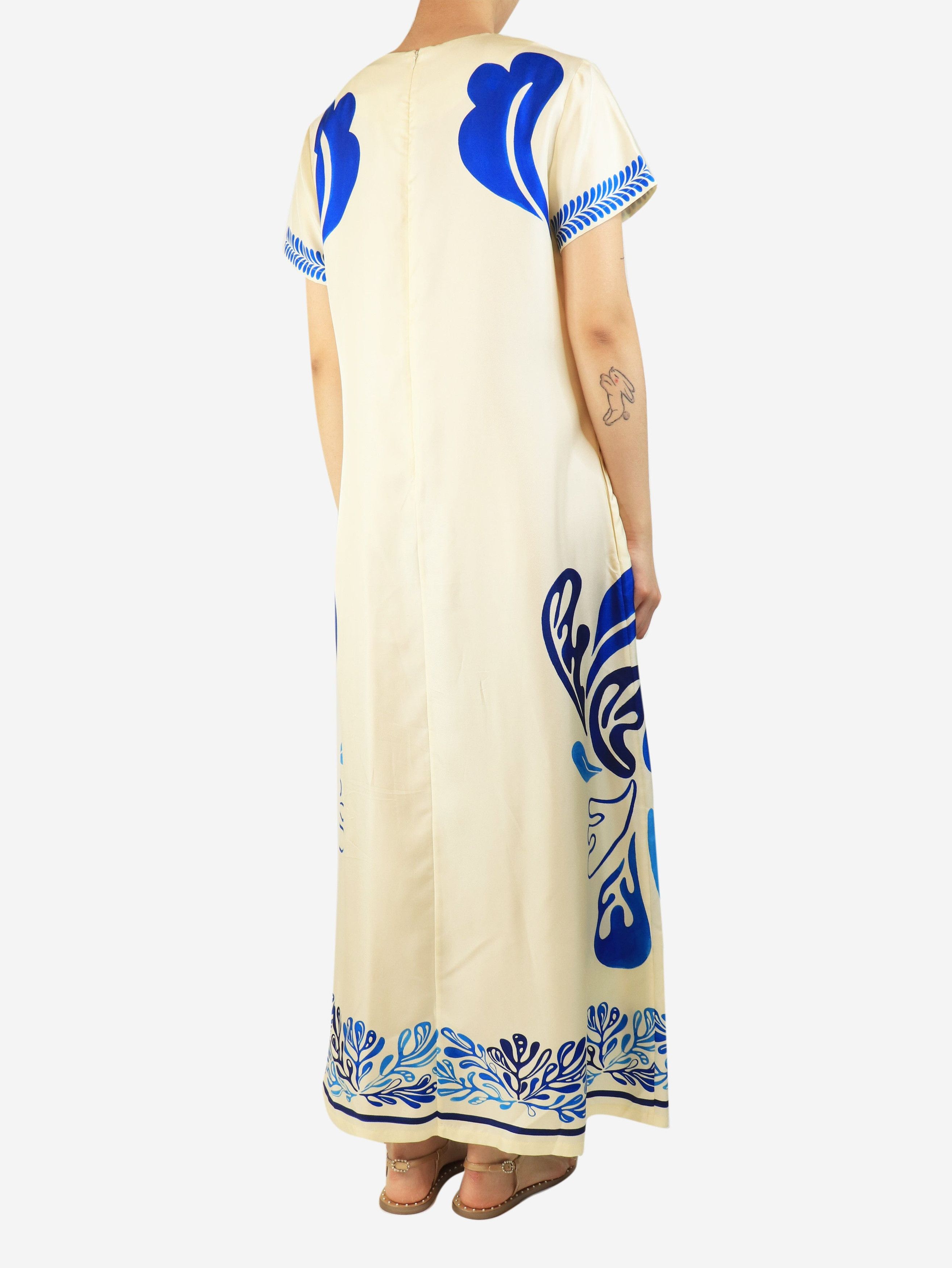 Other Blue and cream printed swing dress - L Size L / US 10 / IT 46 - 2 Thumbnail