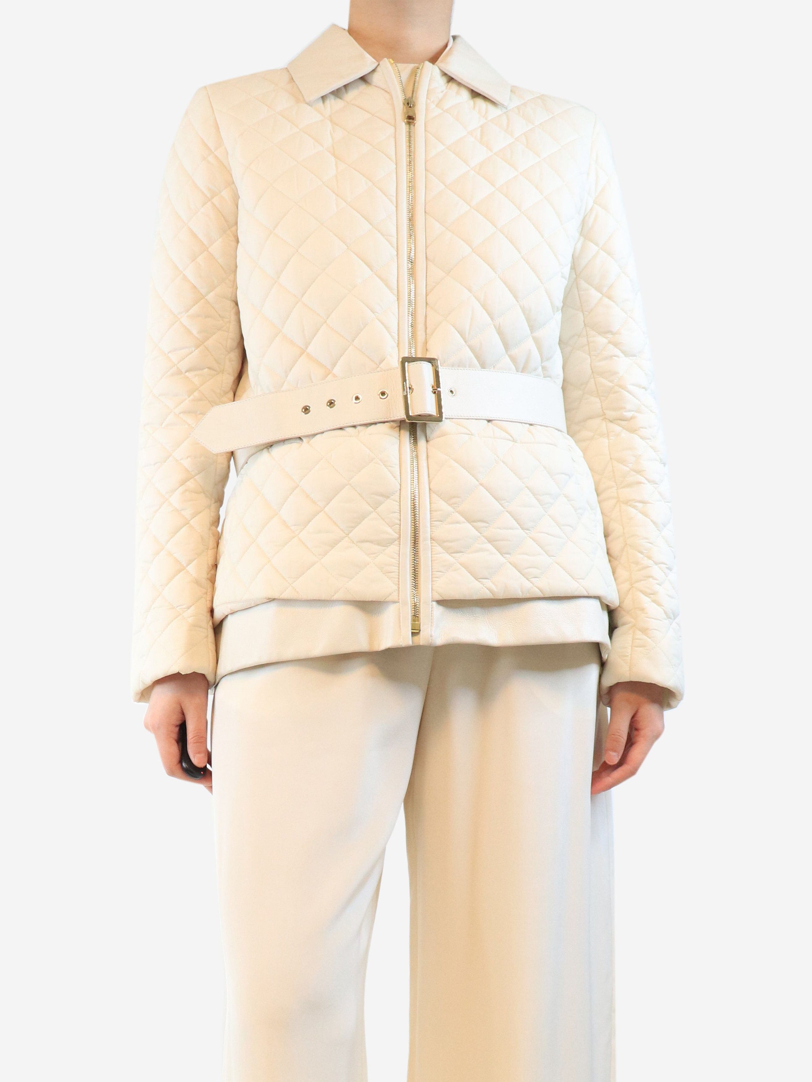 Other Cream quilted jacket - UK 16 Size S / US 4 / IT 40 - 3 Thumbnail