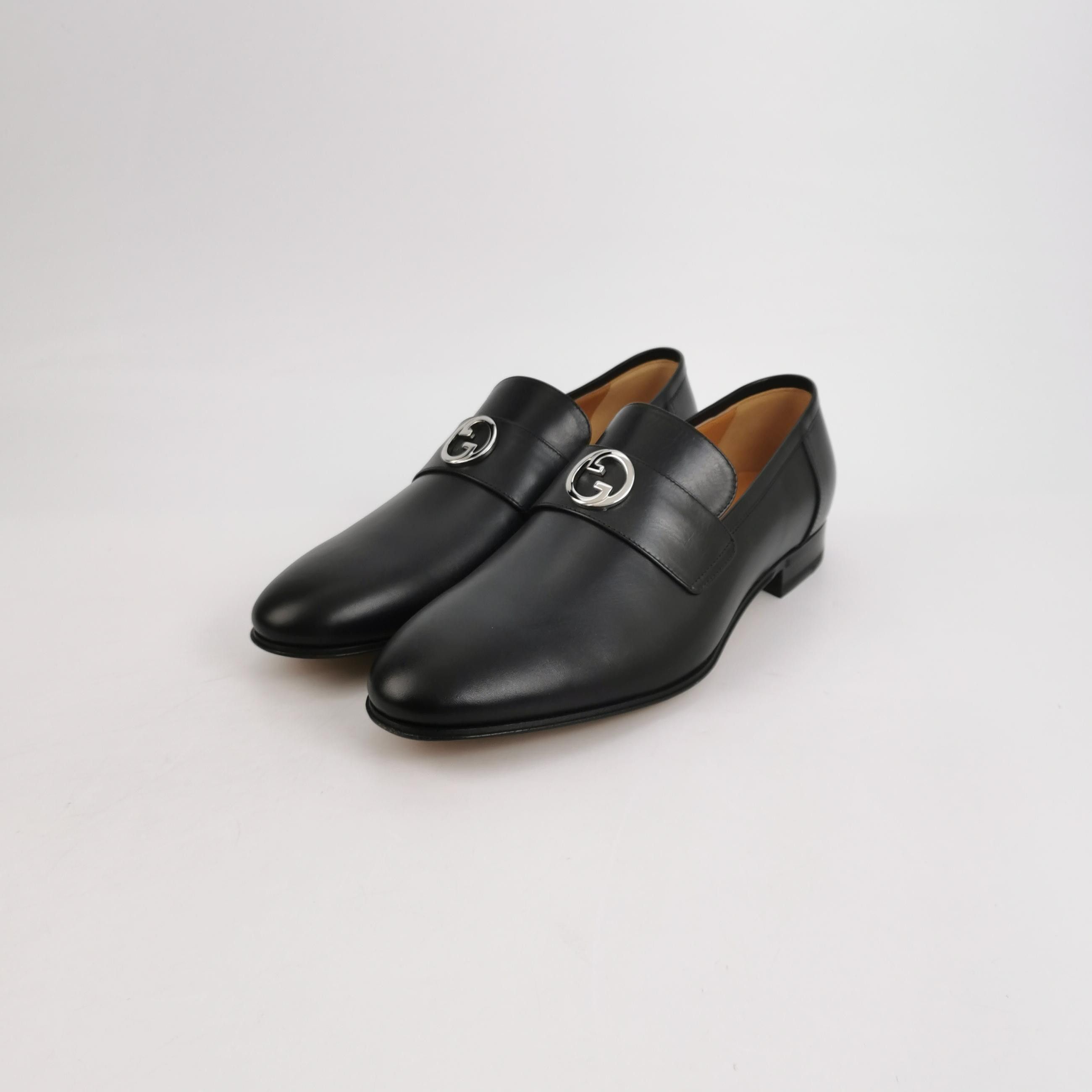 Gucci Gucci Interlocking G Leather Loafers 11.5 Size US 12 / EU 45 - 2 Thumbnail