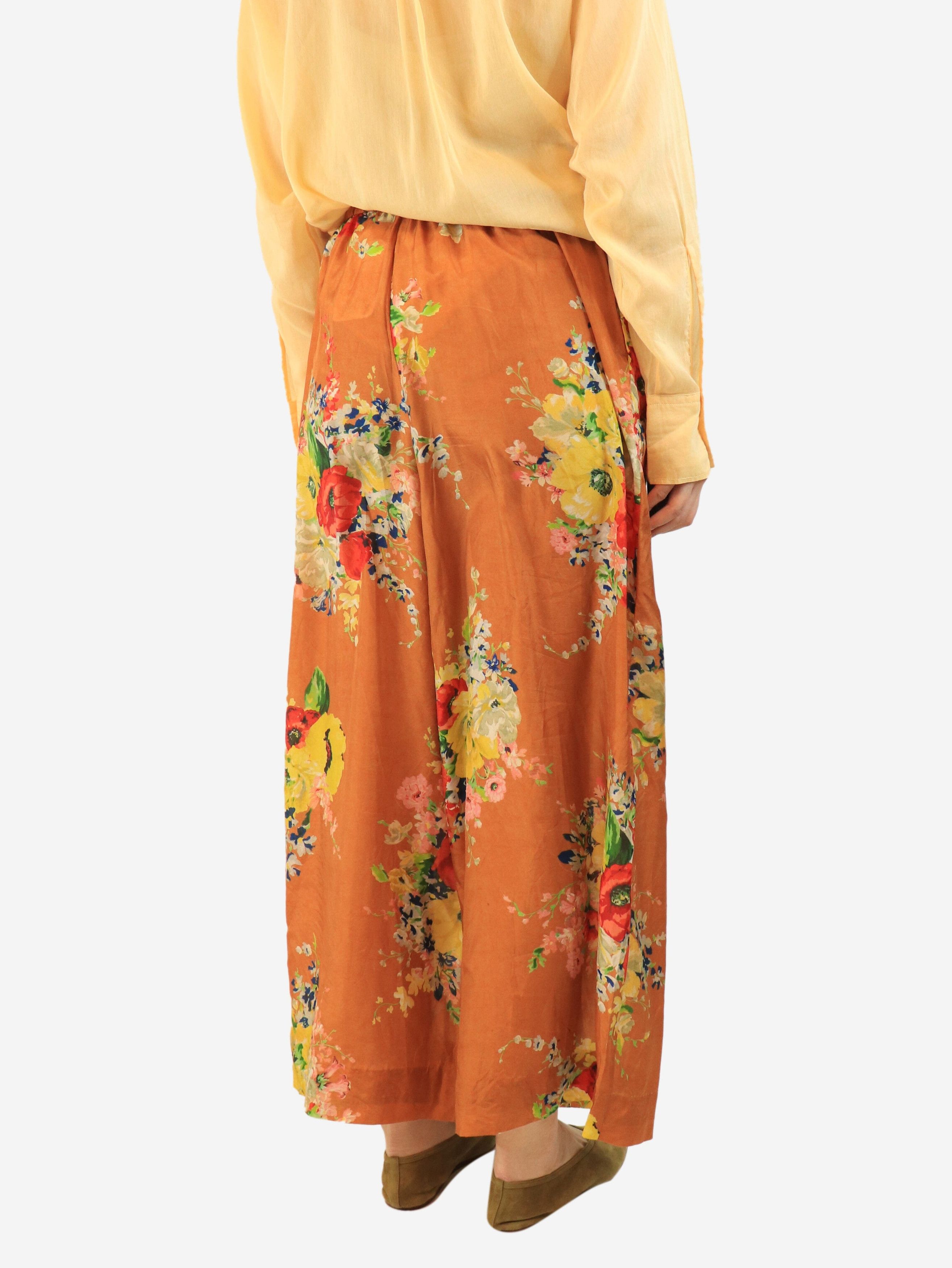 Zimmermann Orange floral silk trousers - UK 14 Size 32" / US 10 / IT 46 - 3 Thumbnail