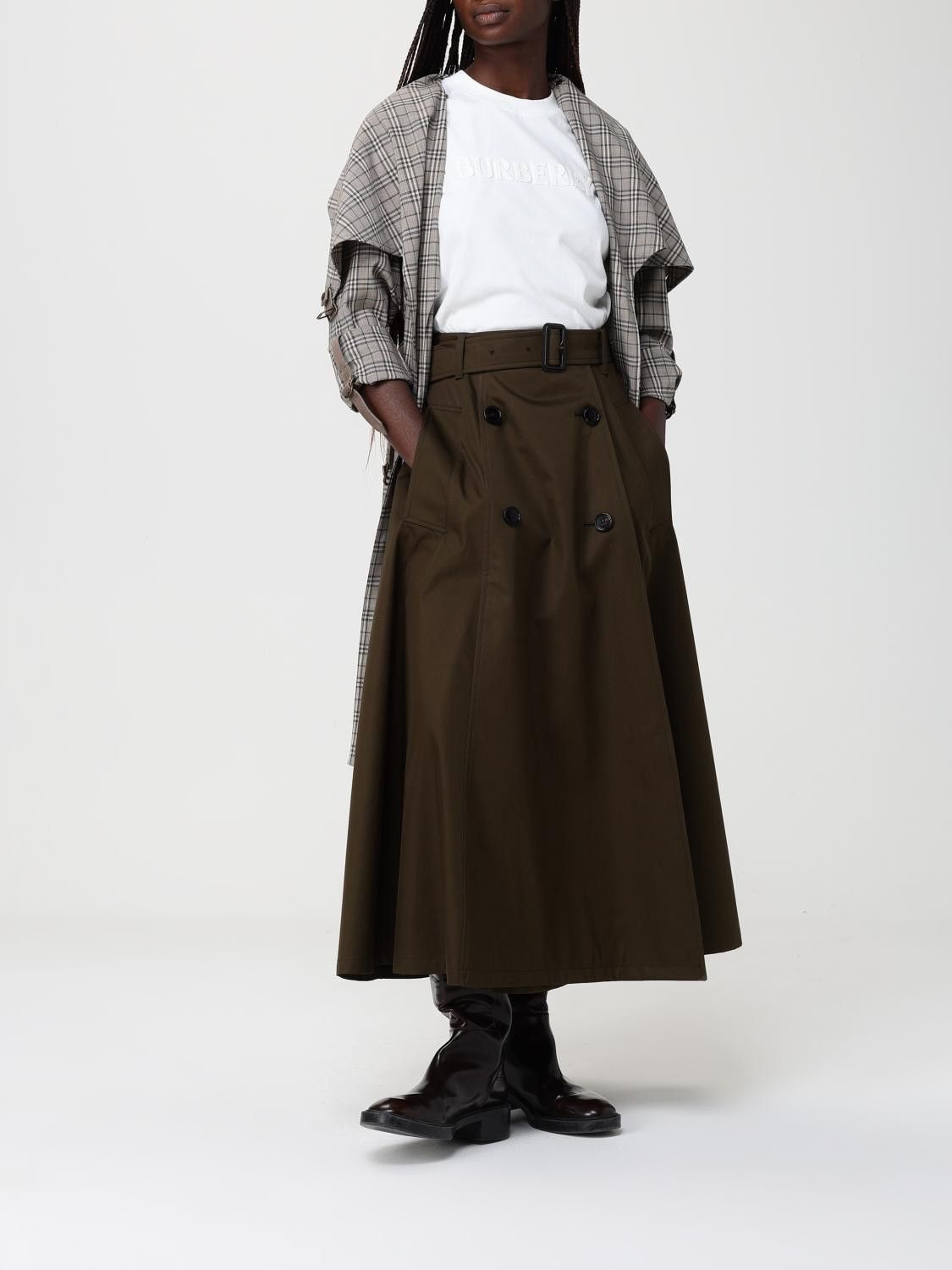 Burberry Burberry Skirt Woman Green Size 26" / US 2 / IT 38 - 2 Thumbnail