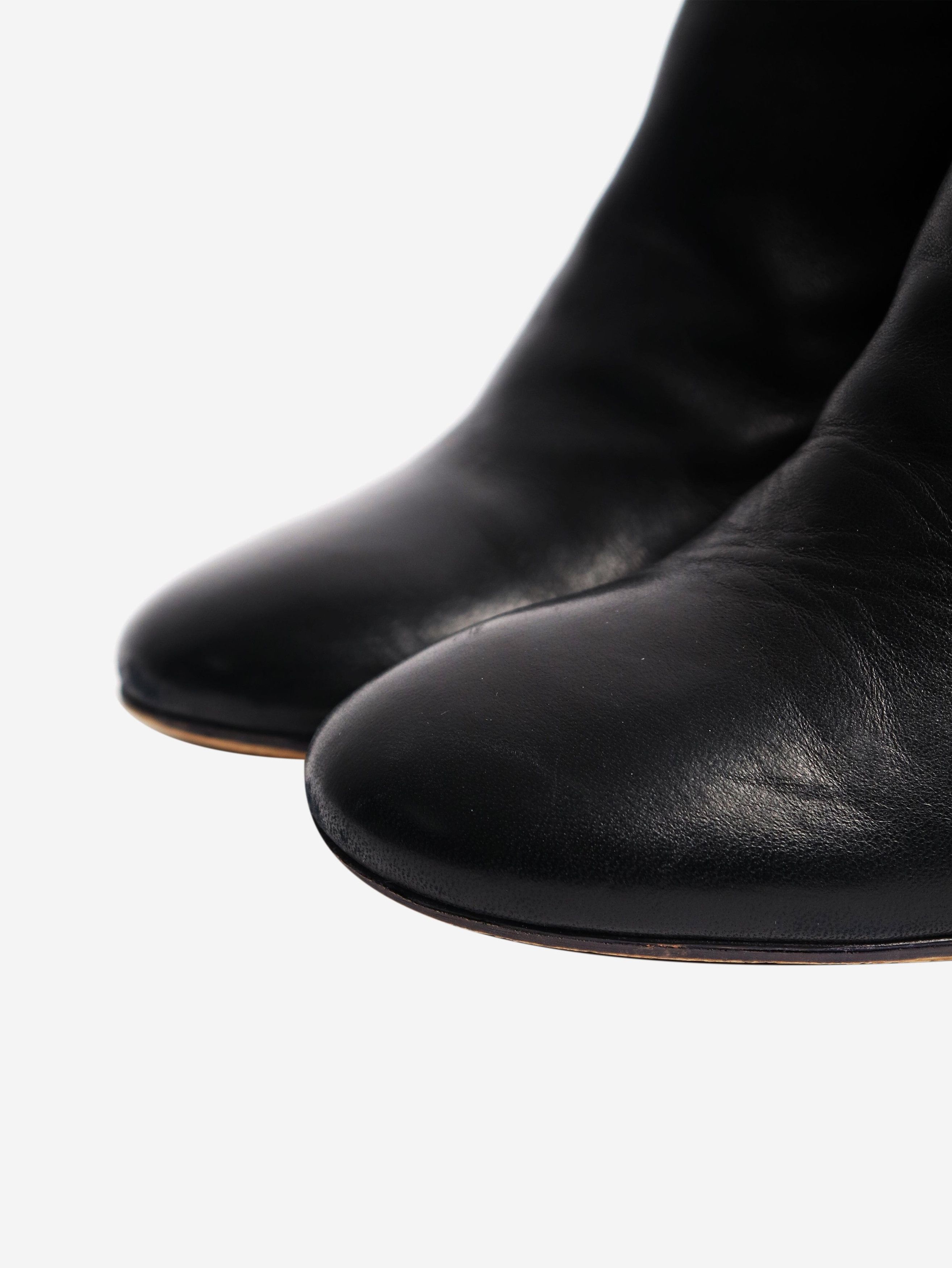 Isabel Marant Black blocked heel leather ankle boots - EU 37 (UK 4) Size US 6 / IT 36 - 5 Thumbnail
