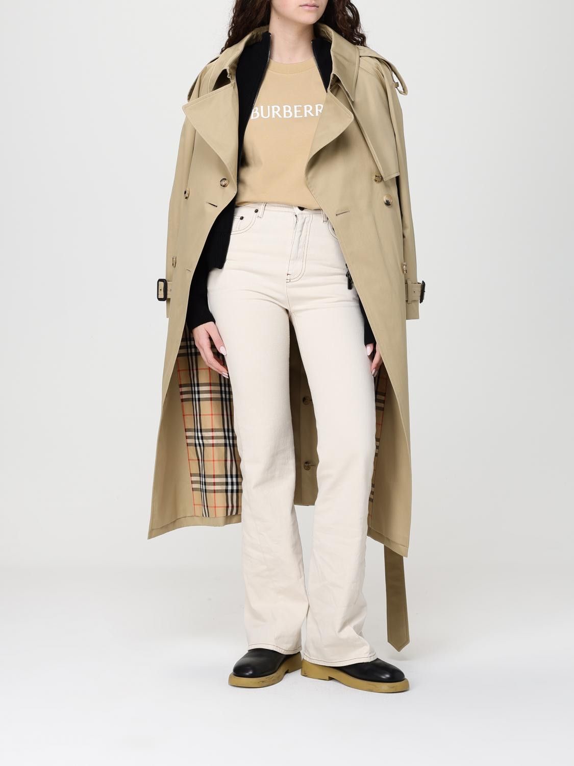 Burberry Burberry Jacket Woman Beige Size S / US 4 / IT 40 - 2 Thumbnail