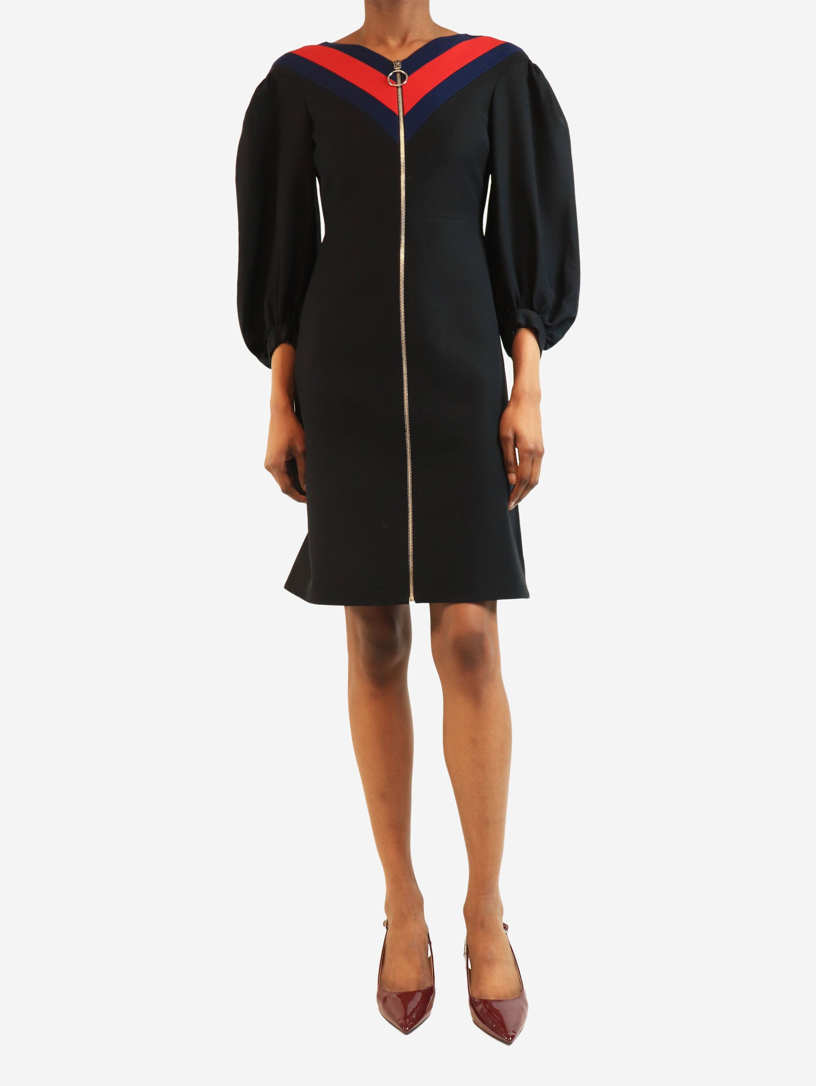 Other Black long-sleeve zip front midi dress - UK 4 Size XS / US 0-2 / IT 36-38 - 4 Thumbnail