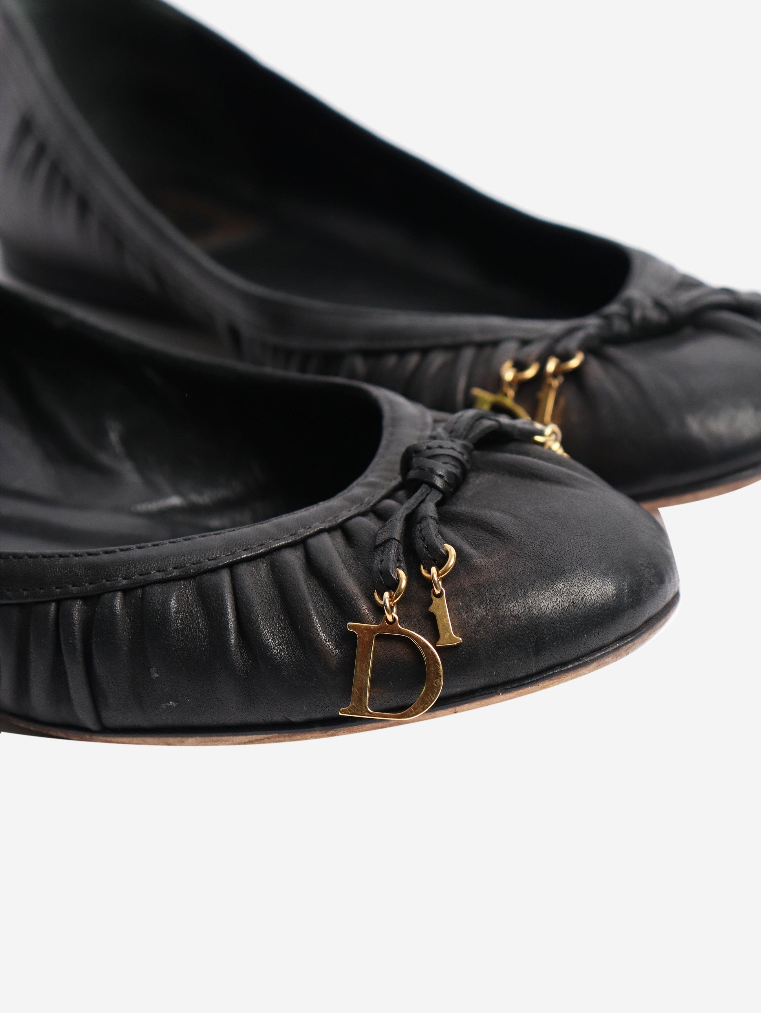 Dior Black leather ballet flats - EU 37 (UK 4) Size US 6.5 / IT 36.5 - 5 Thumbnail