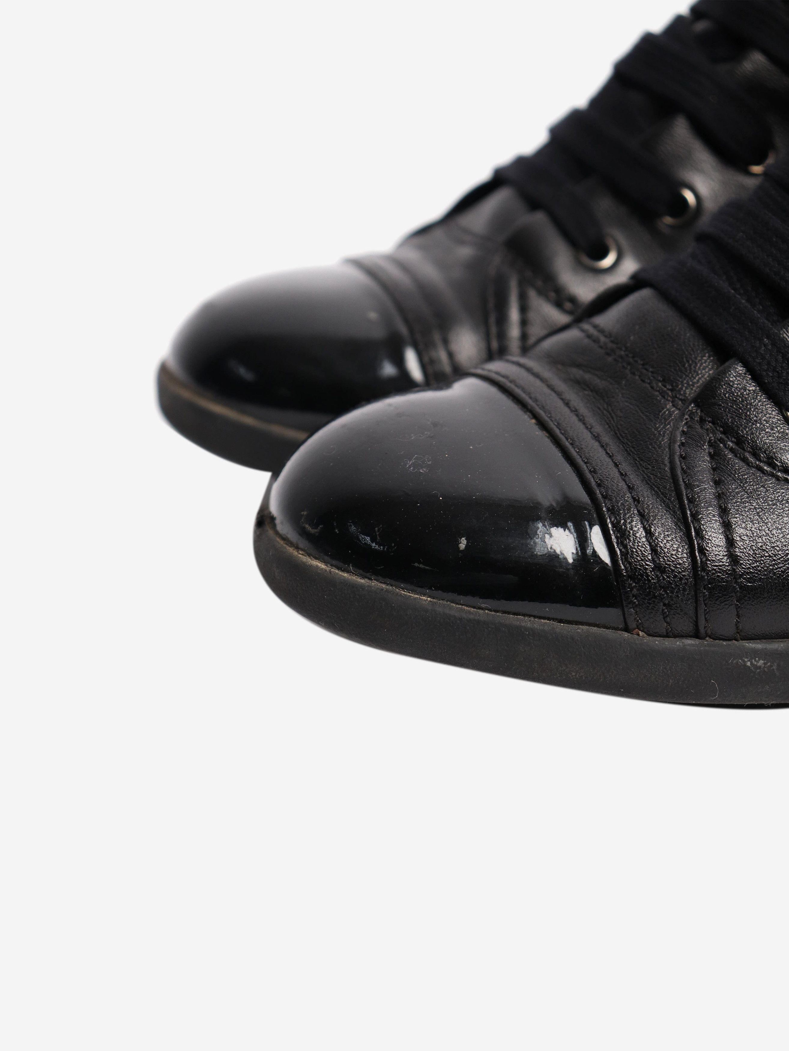 Chanel Black lace up trainers - EU 37.5 (UK 4.5) Size US 6 / IT 36 - 5 Thumbnail