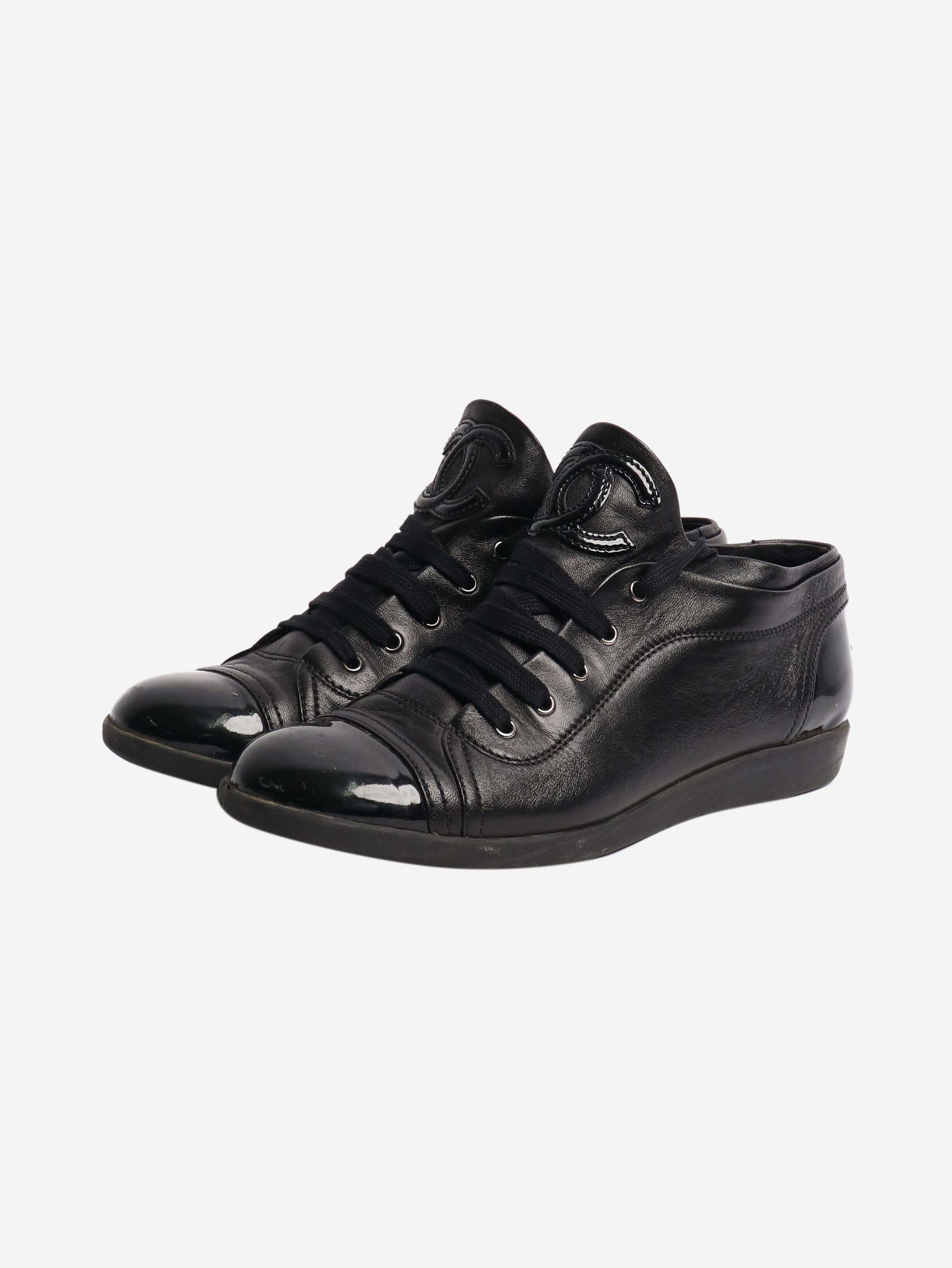 Chanel Black lace up trainers - EU 37.5 (UK 4.5) Size US 6 / IT 36 - 2 Thumbnail