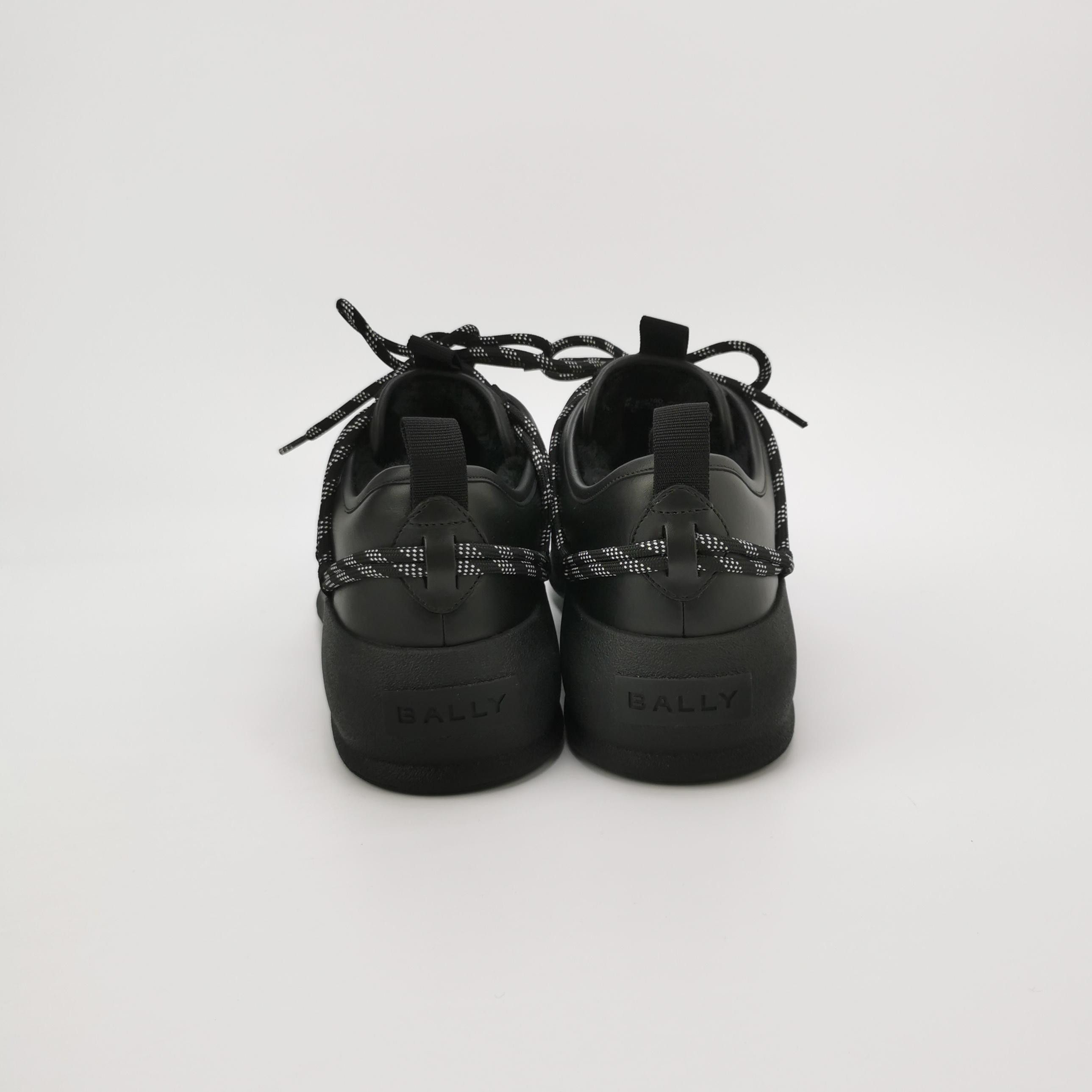 Bally Bally Black Leather Logo Low-Top Sneakers 43 Size US 10 / EU 43 - 4 Thumbnail