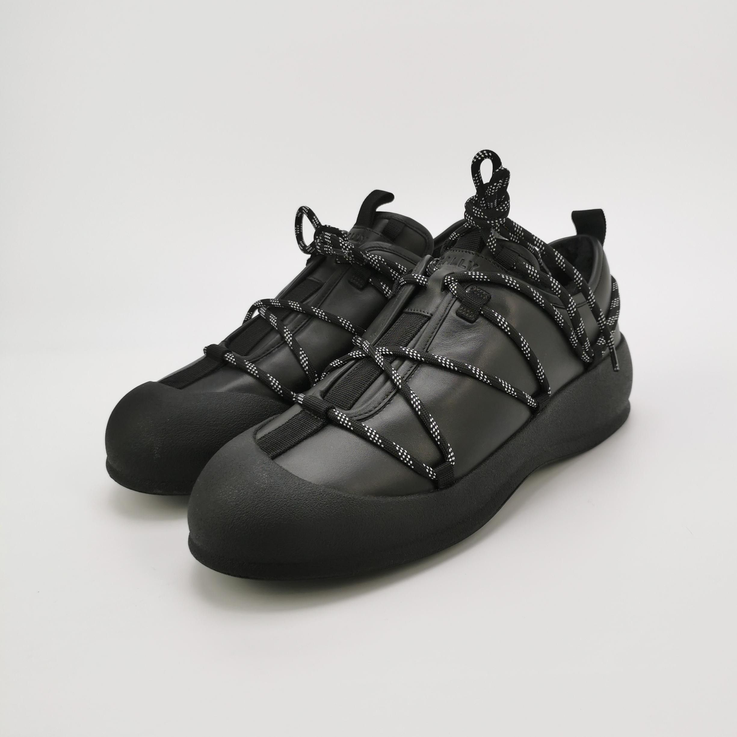Bally Bally Black Leather Logo Low-Top Sneakers 43 Size US 10 / EU 43 - 2 Thumbnail