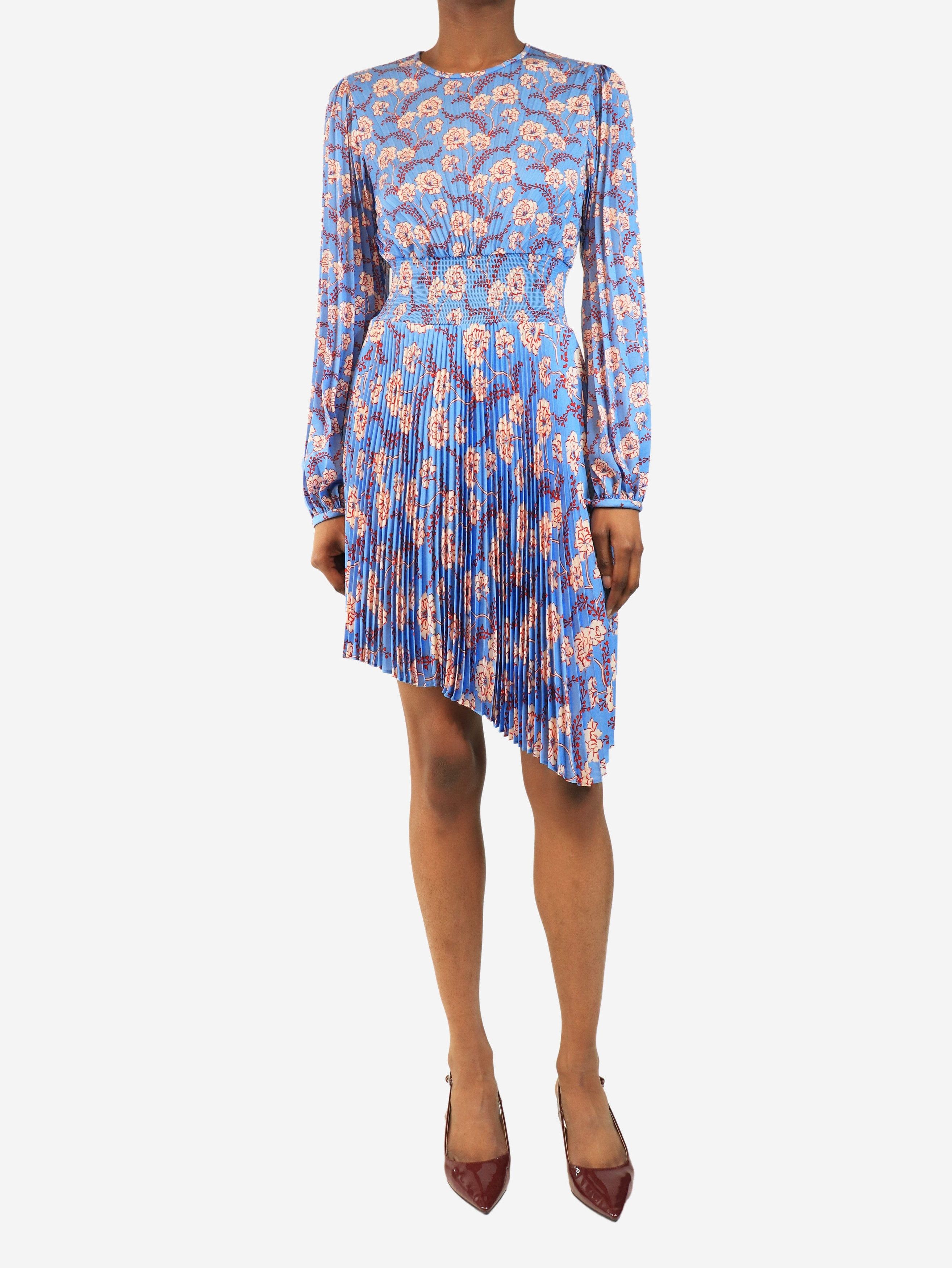 Other Blue floral pleated midi dress - 6 Size XS / US 0-2 / IT 36-38 - 2 Thumbnail
