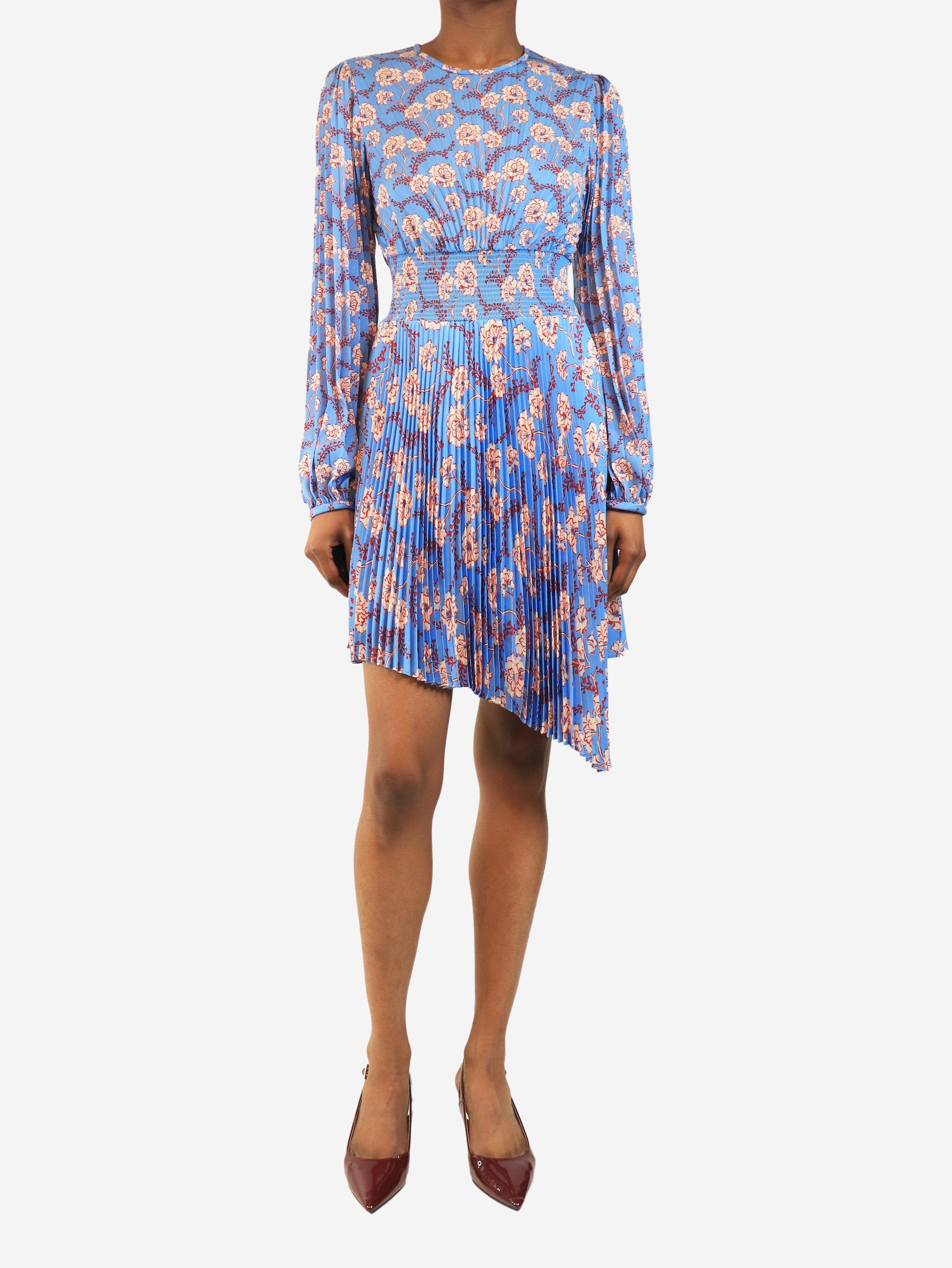 Other Blue floral pleated midi dress - 6 Size XS / US 0-2 / IT 36-38 - 4 Thumbnail