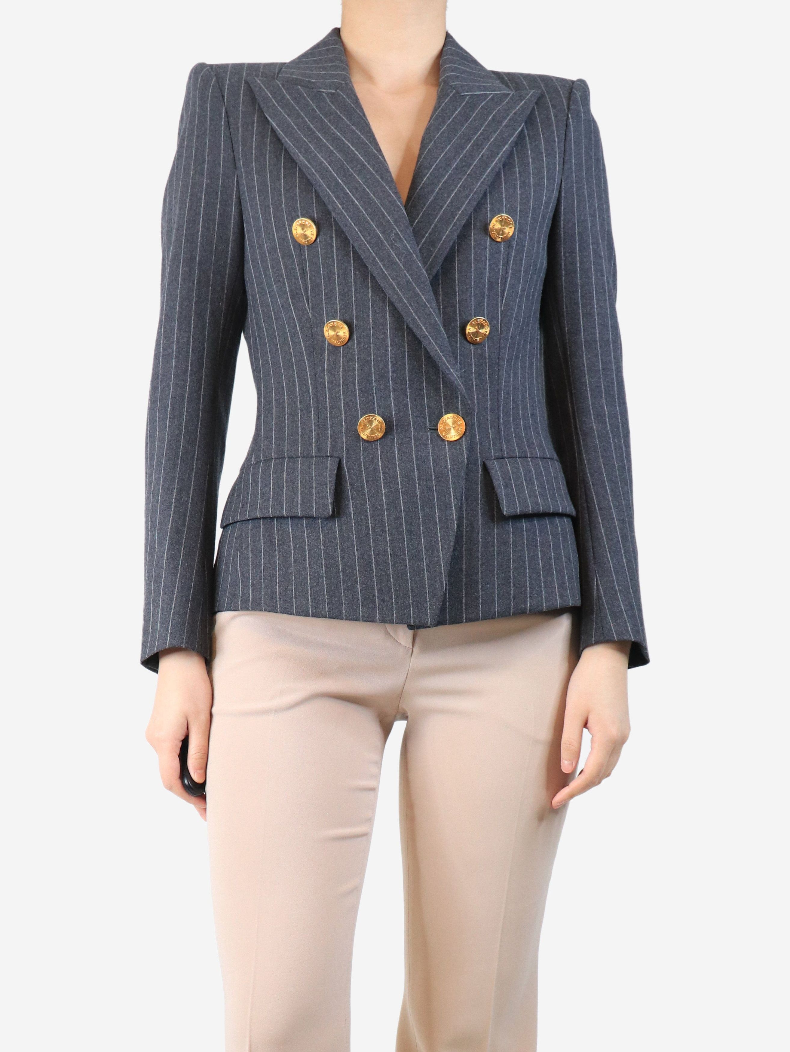 Other Grey pinstripe wool blazer - UK 10 Size M / US 6-8 / IT 42-44 - 3 Thumbnail