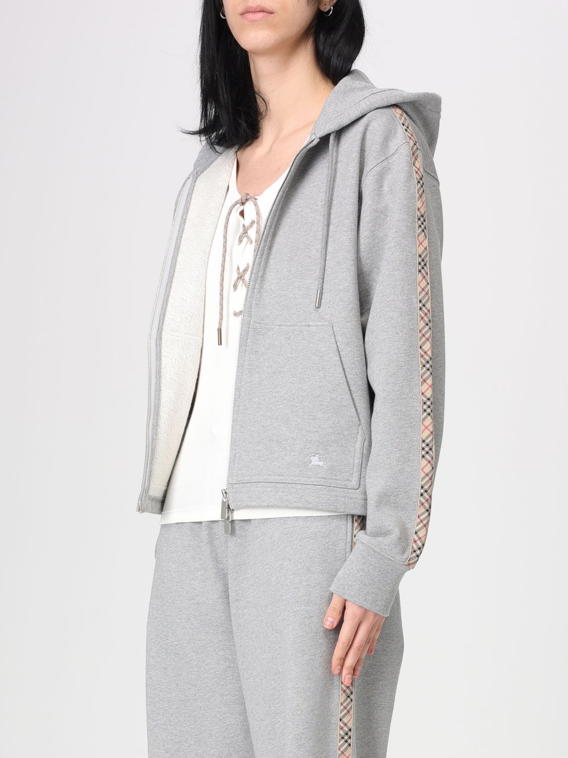 Burberry Burberry Sweatshirt Woman Grey Size M / US 6-8 / IT 42-44 - 4 Thumbnail