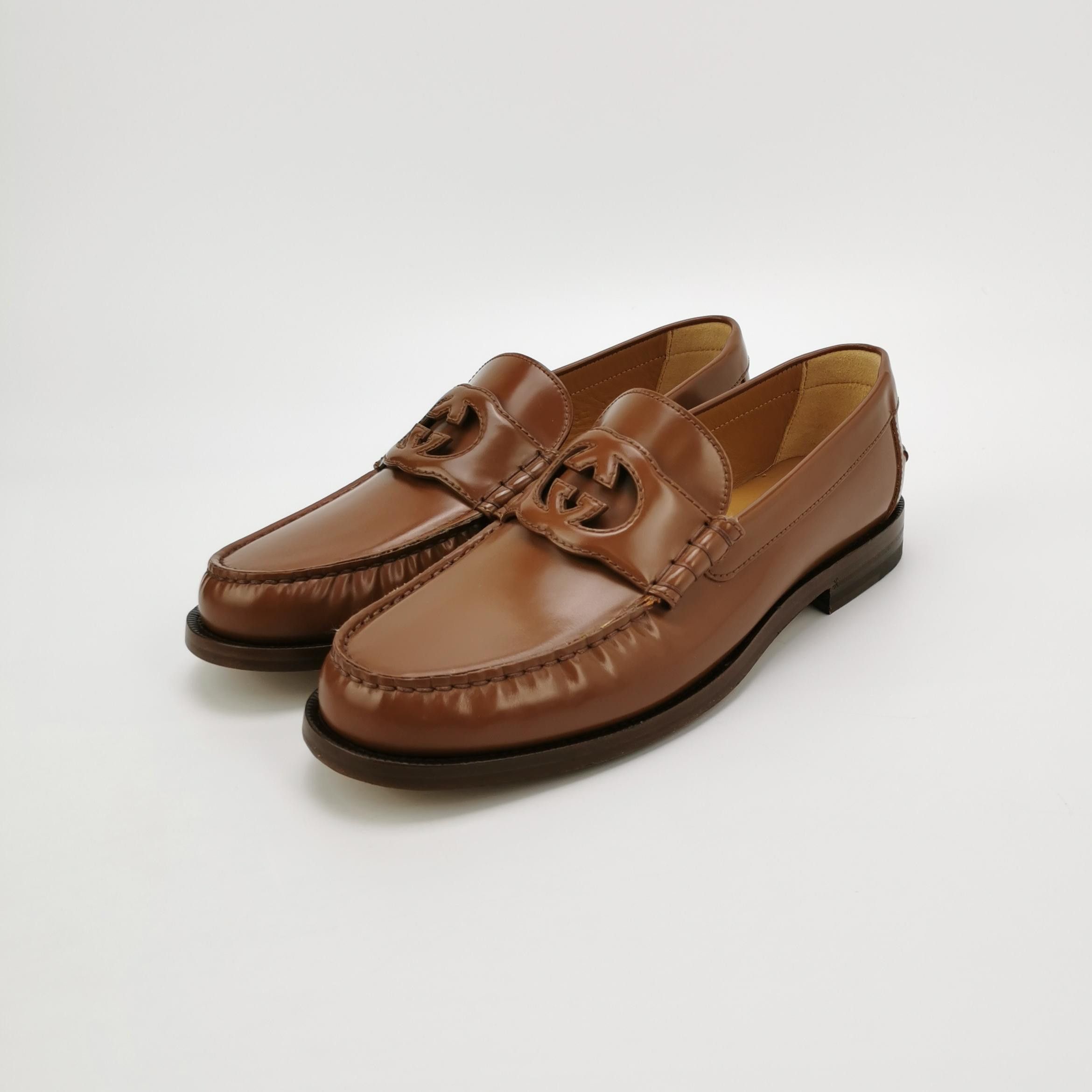 Gucci Gucci Interlocking G Leather Loafers 8 Size US 9 / EU 42 - 2 Thumbnail