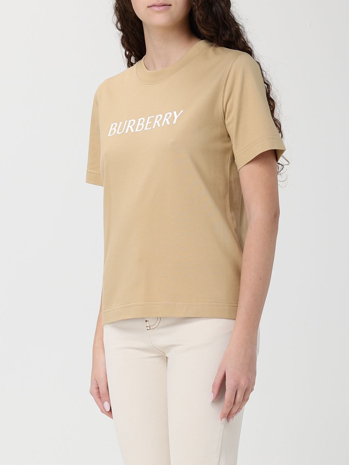 Burberry Burberry T-Shirt Woman Beige Size S / US 4 / IT 40 - 4 Thumbnail