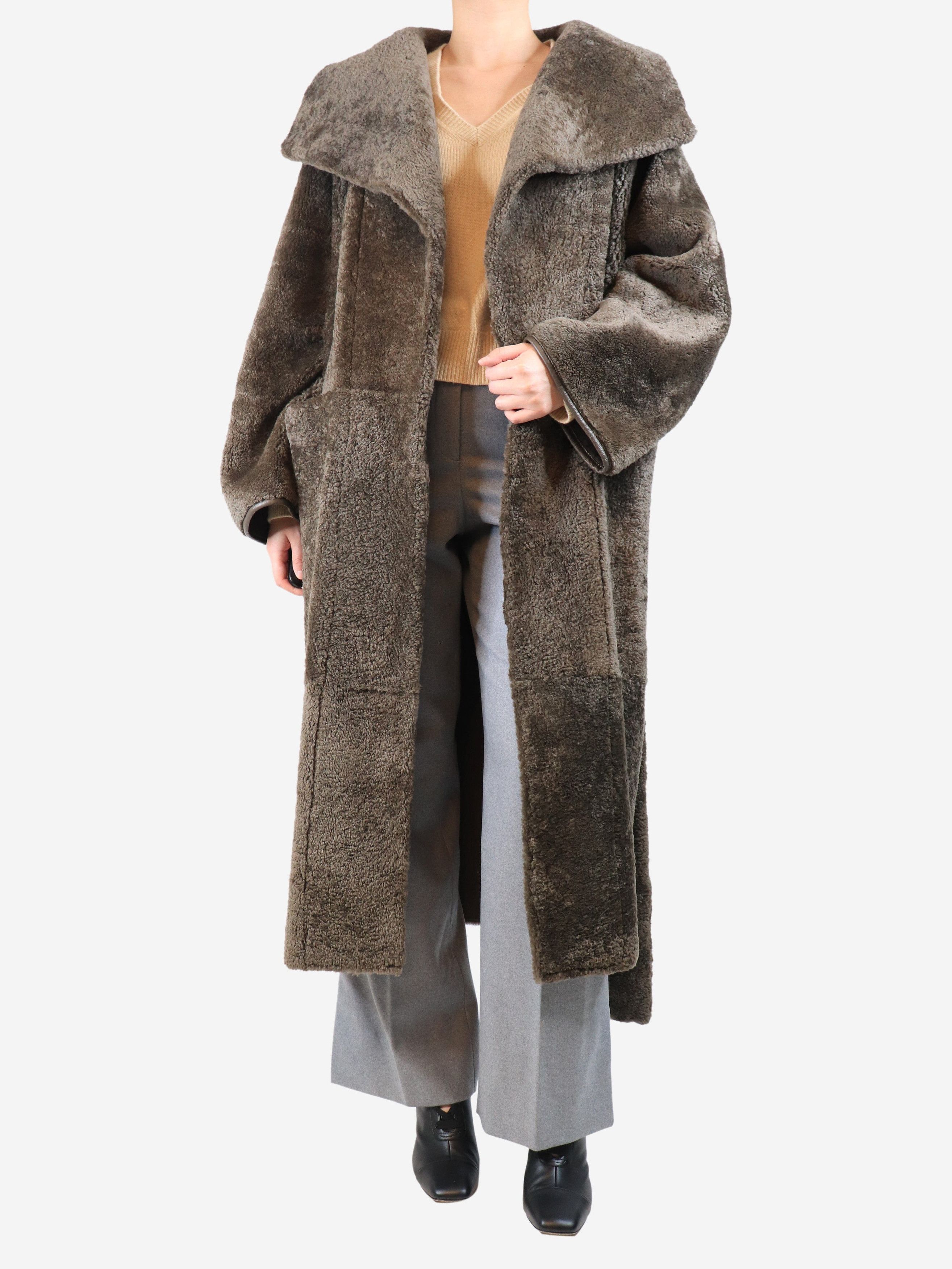 Other Khaki belted teddy shearling coat - UK 6 Size XS / US 0-2 / IT 36-38 - 3 Thumbnail