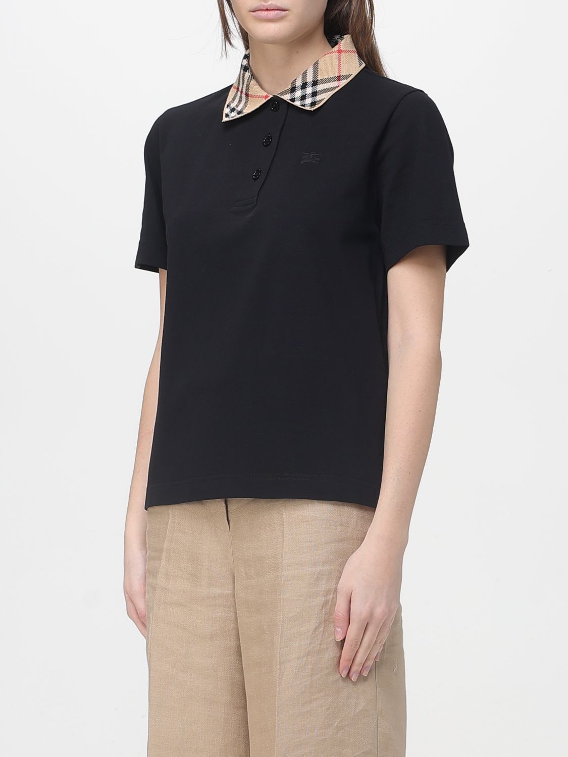 Burberry Burberry Polo Shirt Woman Black Size S / US 4 / IT 40 - 4 Thumbnail