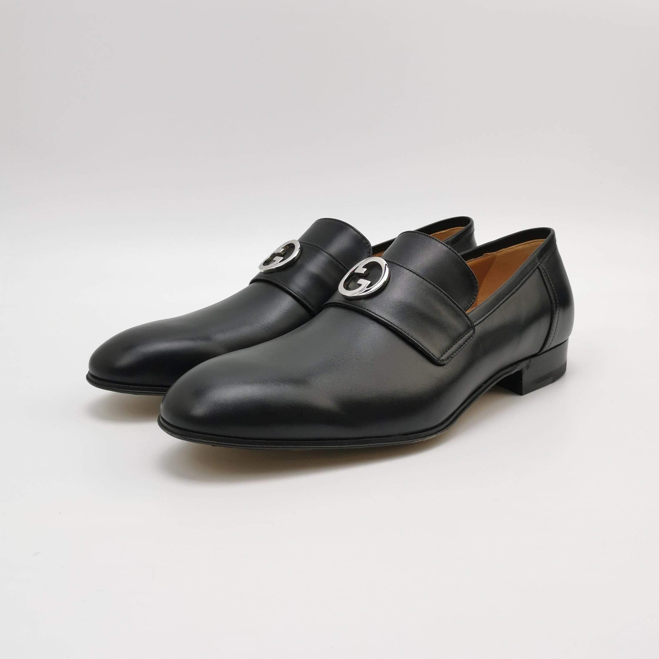 Gucci Gucci Interlocking G Leather Loafers 10.5 Size US 11 / EU 44 - 2 Thumbnail