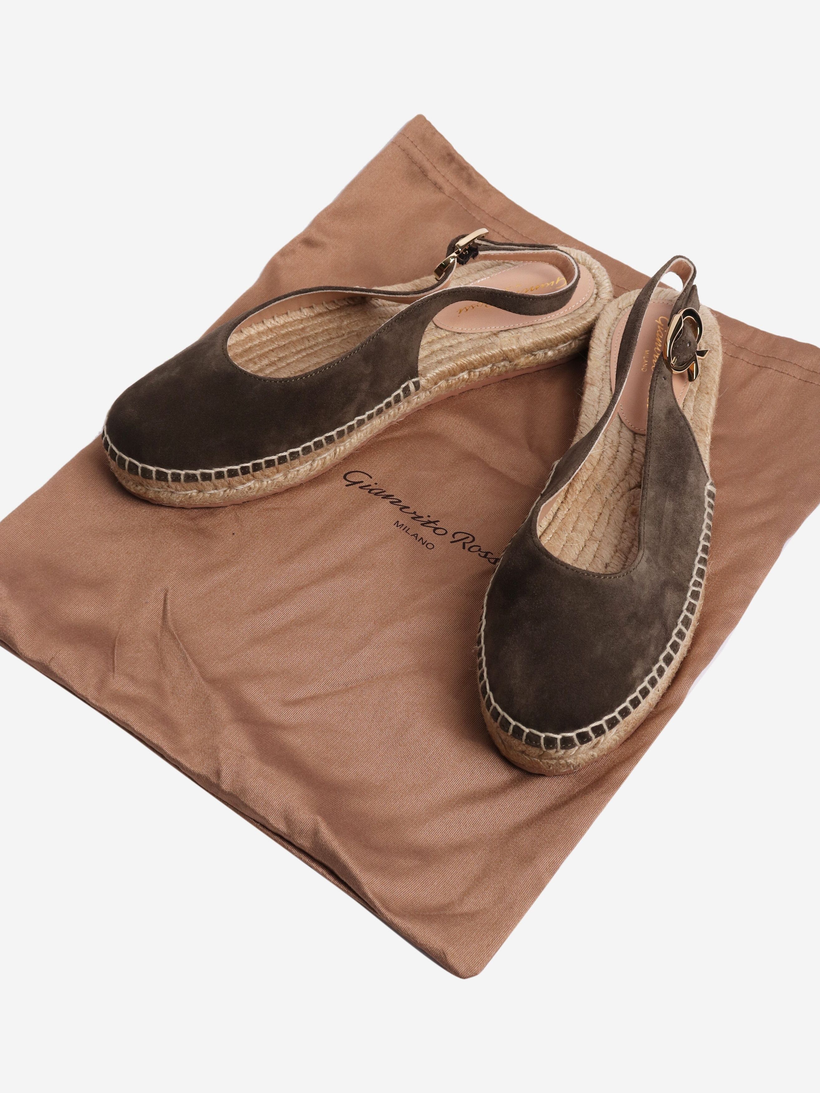 Gianvito Rossi Khaki Paz espadrilles - EU 36.5 Size US 5 / IT 35 - 5 Thumbnail