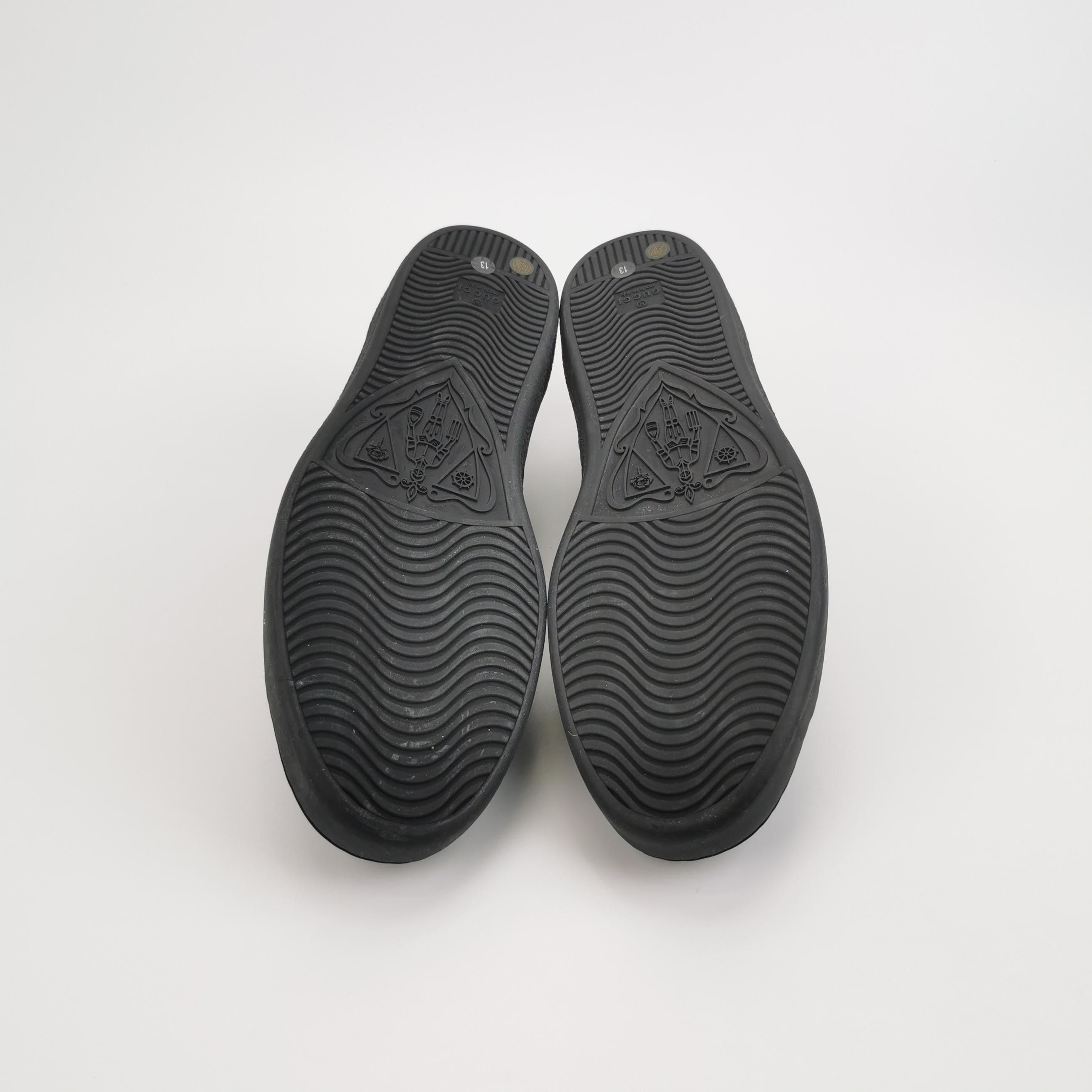 Gucci Gucci Ace Perforated GG Leather Sneakers 13 Size US 14 / EU 47 - 5 Thumbnail