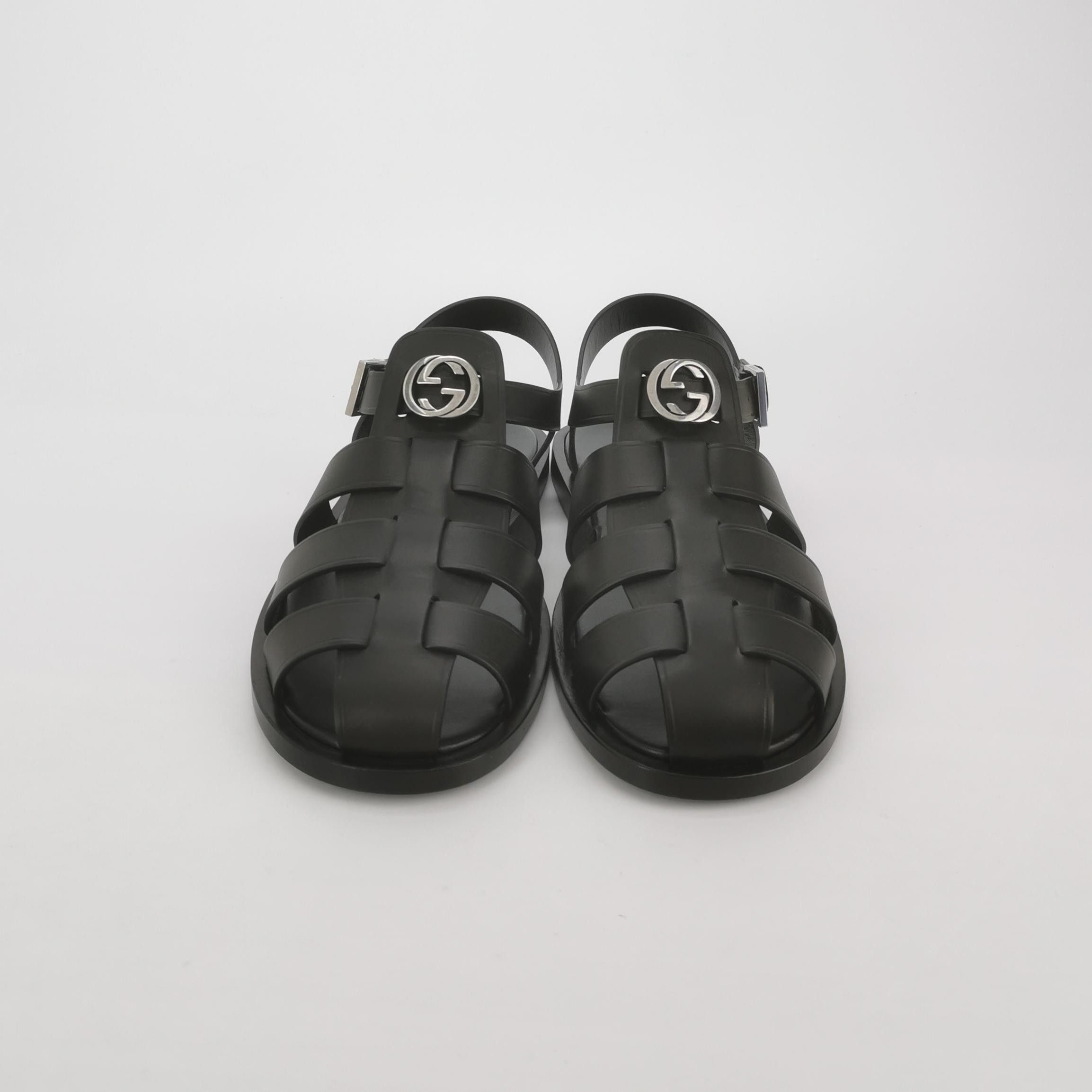 Gucci Gucci Interlocking G Leather Caged Sandals 44 Size US 11 / EU 44 - 3 Thumbnail