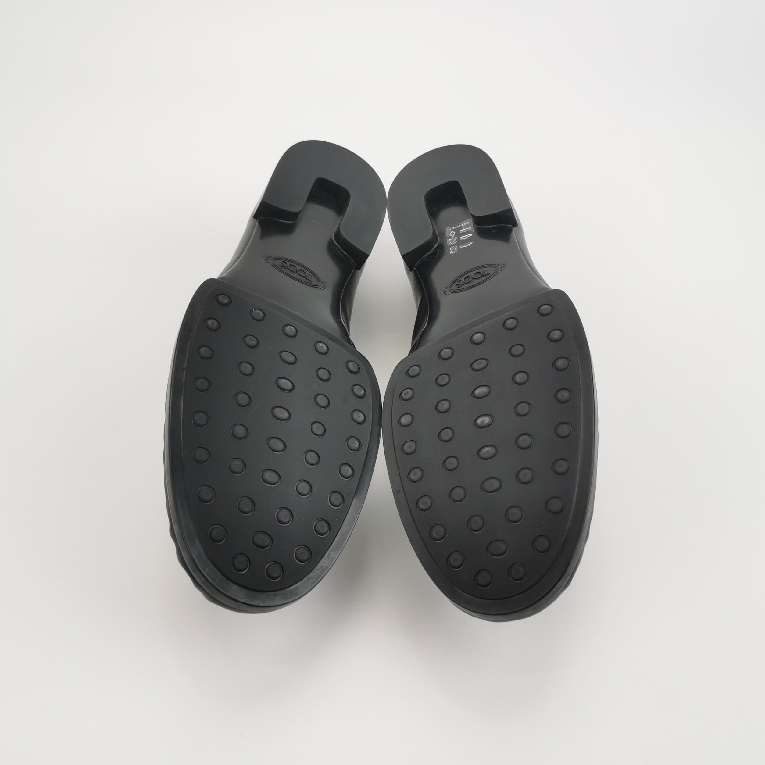 Tod's Tod's Black Leather Logo Loafers Size 7.5 Size US 9 / EU 42 - 5 Thumbnail
