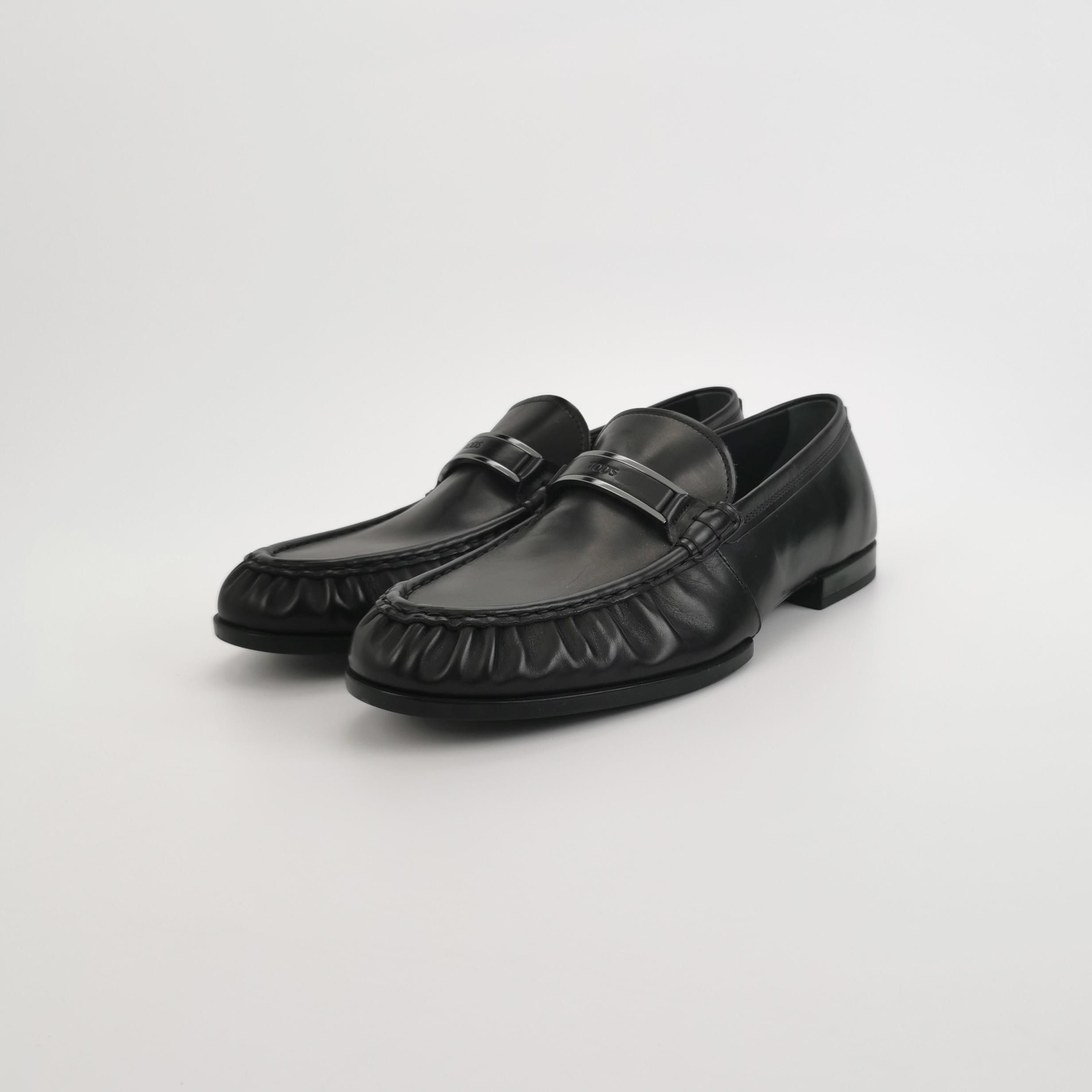 Tod's Tod's Black Leather Logo Loafers Size 7.5 Size US 9 / EU 42 - 2 Thumbnail