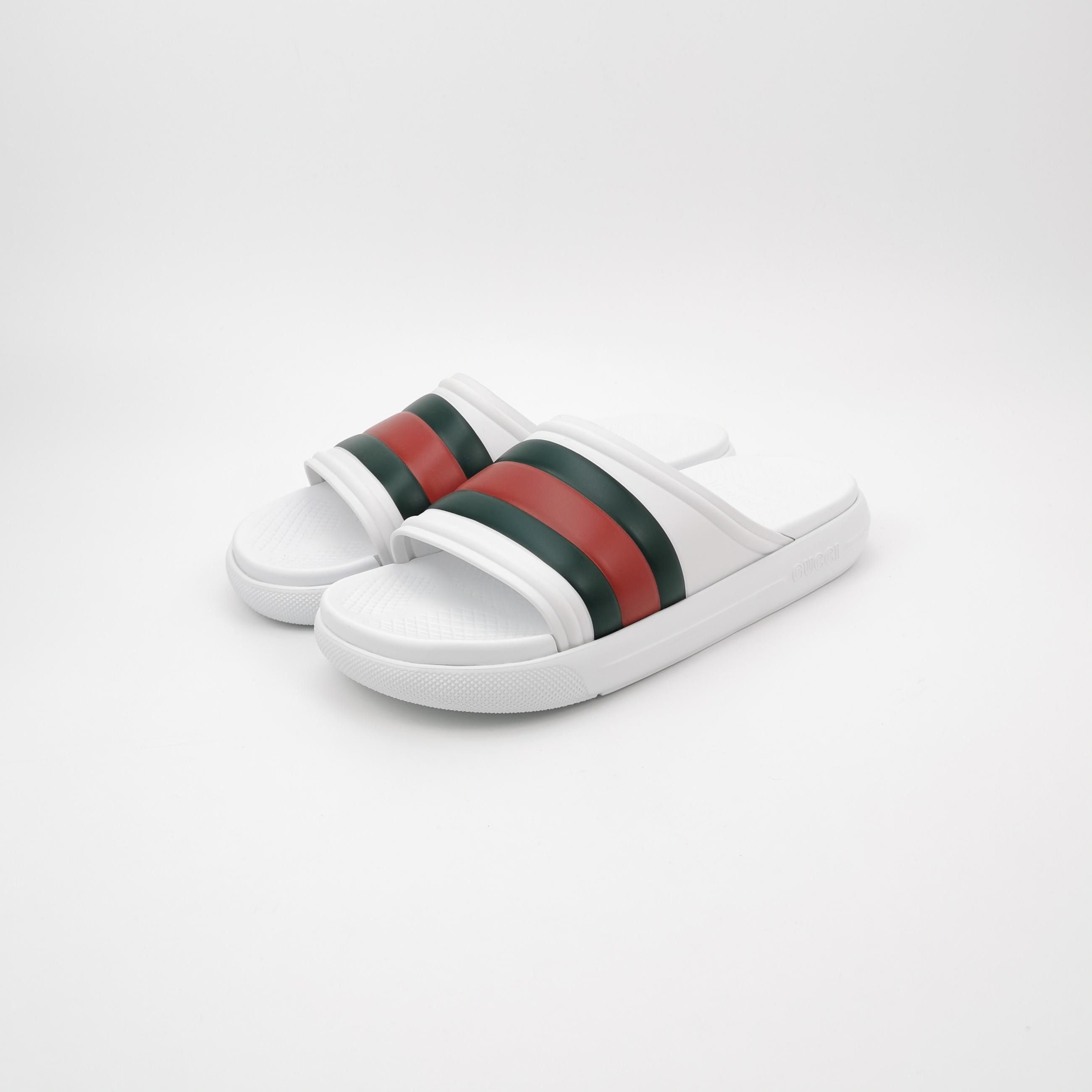 Gucci Gucci Web Stripe Rubber Slides Size 40 Size US 7 / EU 40 - 2 Thumbnail