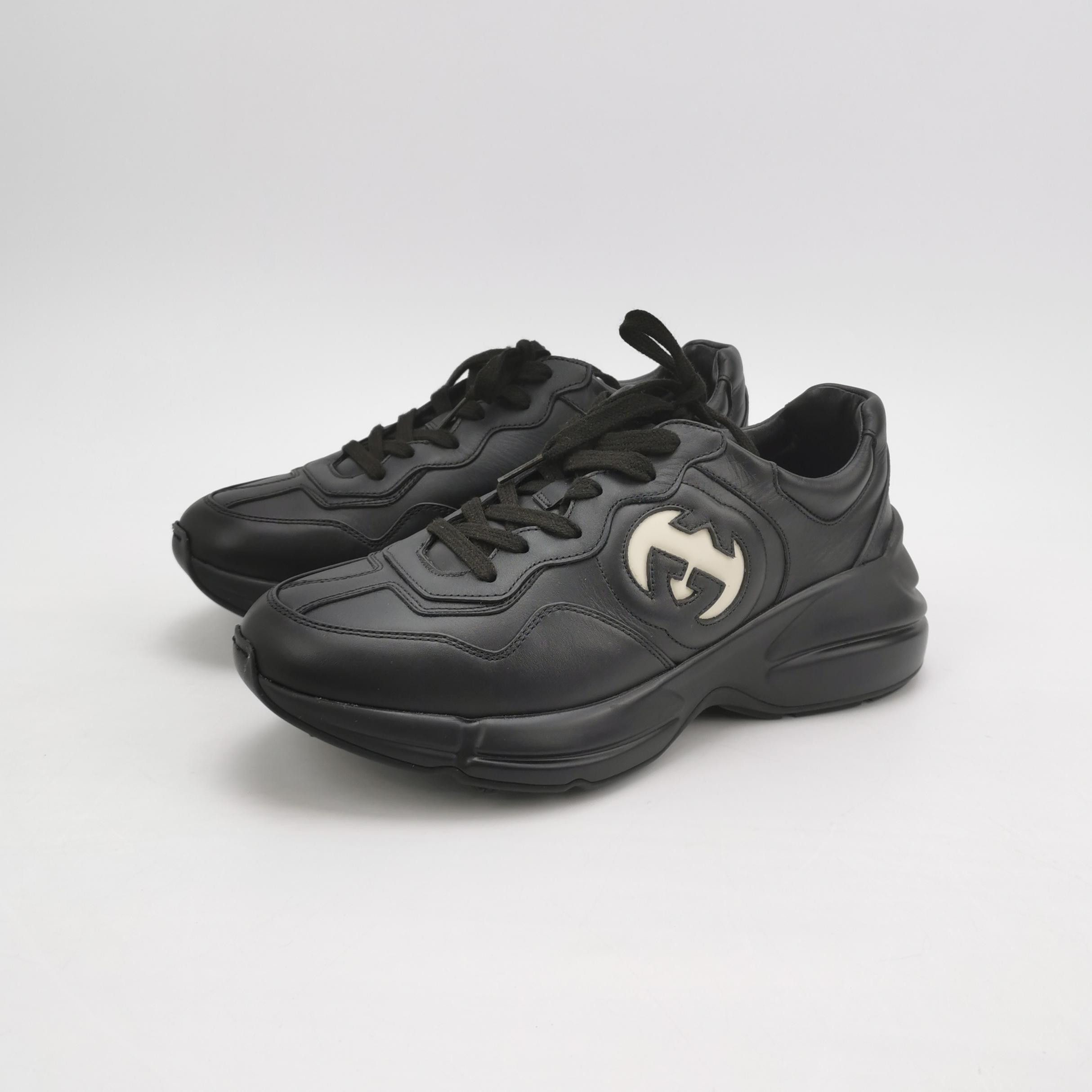 Gucci Gucci Rhyton Logo Leather Sneakers 41.5 Size US 8 / EU 41 - 2 Thumbnail