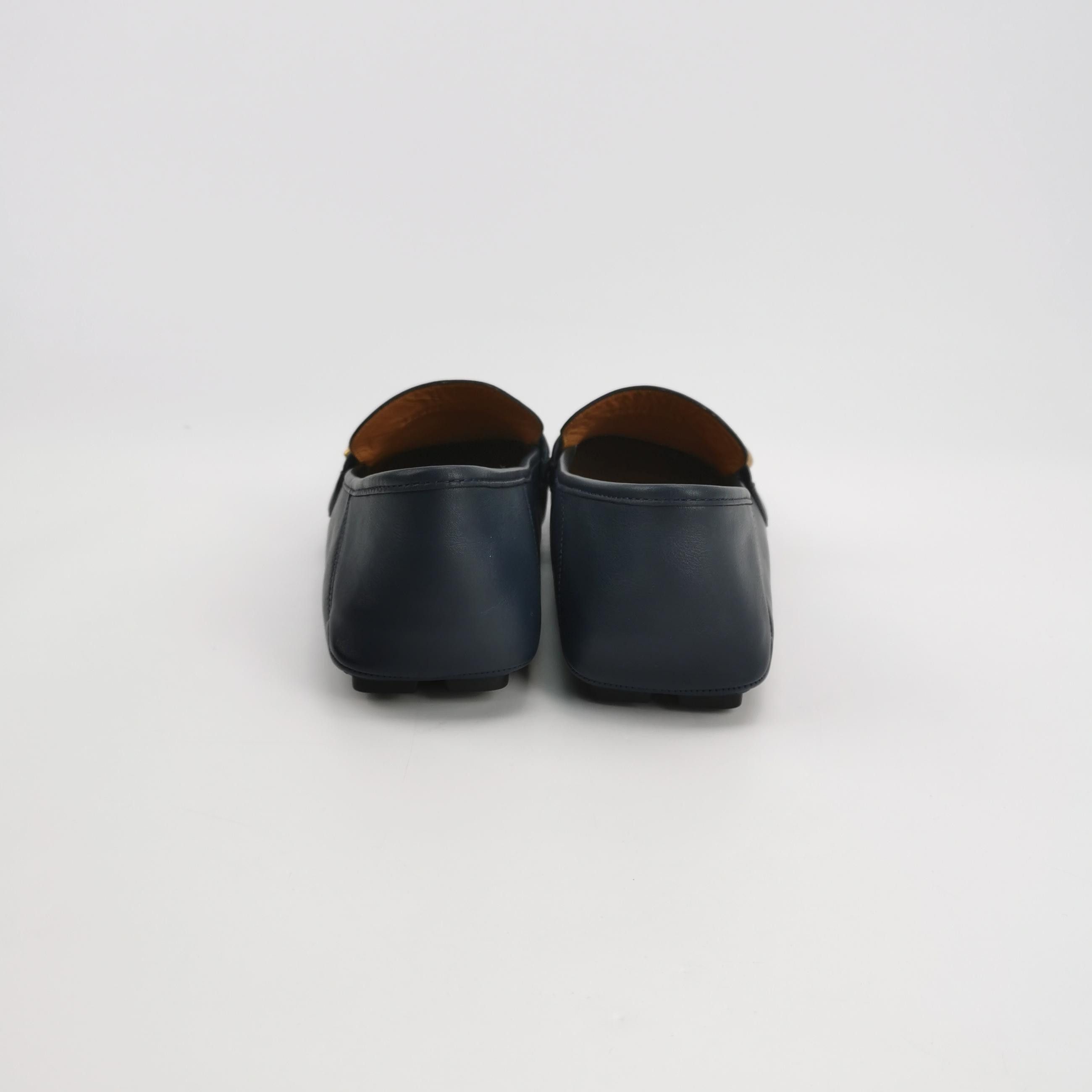 Gucci Gucci Double G Web Navy Leather Loafers 42.5 Size US 9 / EU 42 - 4 Thumbnail