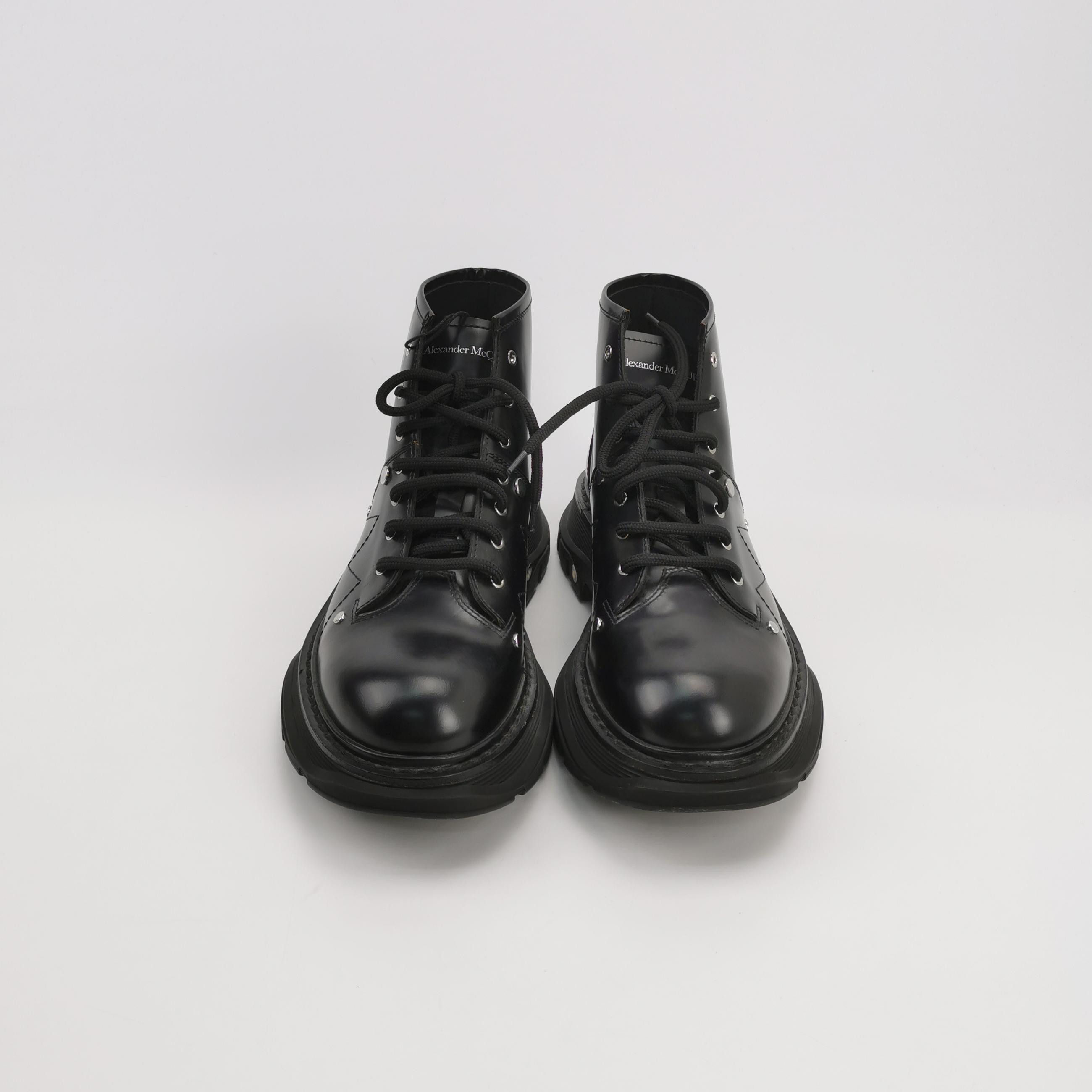 Alexander McQueen Alexander McQueen Studded Leather Lace-Up Boots 41 Size US 8 / EU 41 - 3 Thumbnail