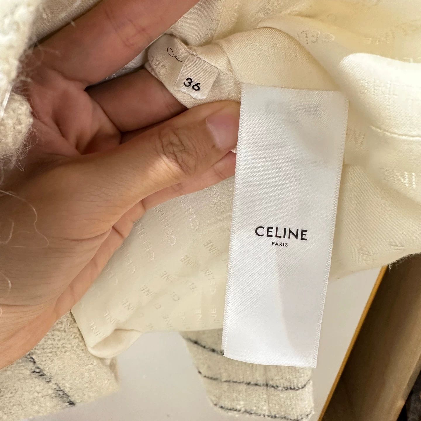 Celine Celine Striped Beige Dress it_36 Women Size XS / US 0-2 / IT 36-38 - 5 Thumbnail