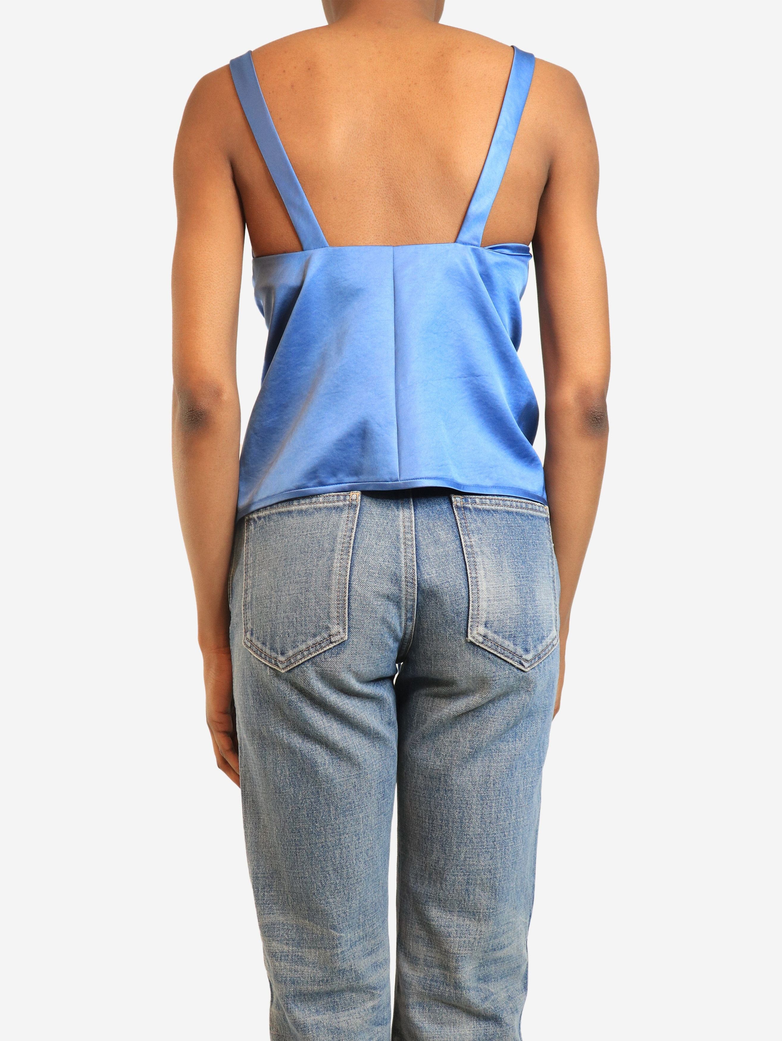 Nanushka Klara blue satin ruched top - XS Size XS / US 0-2 / IT 36-38 - 2 Thumbnail