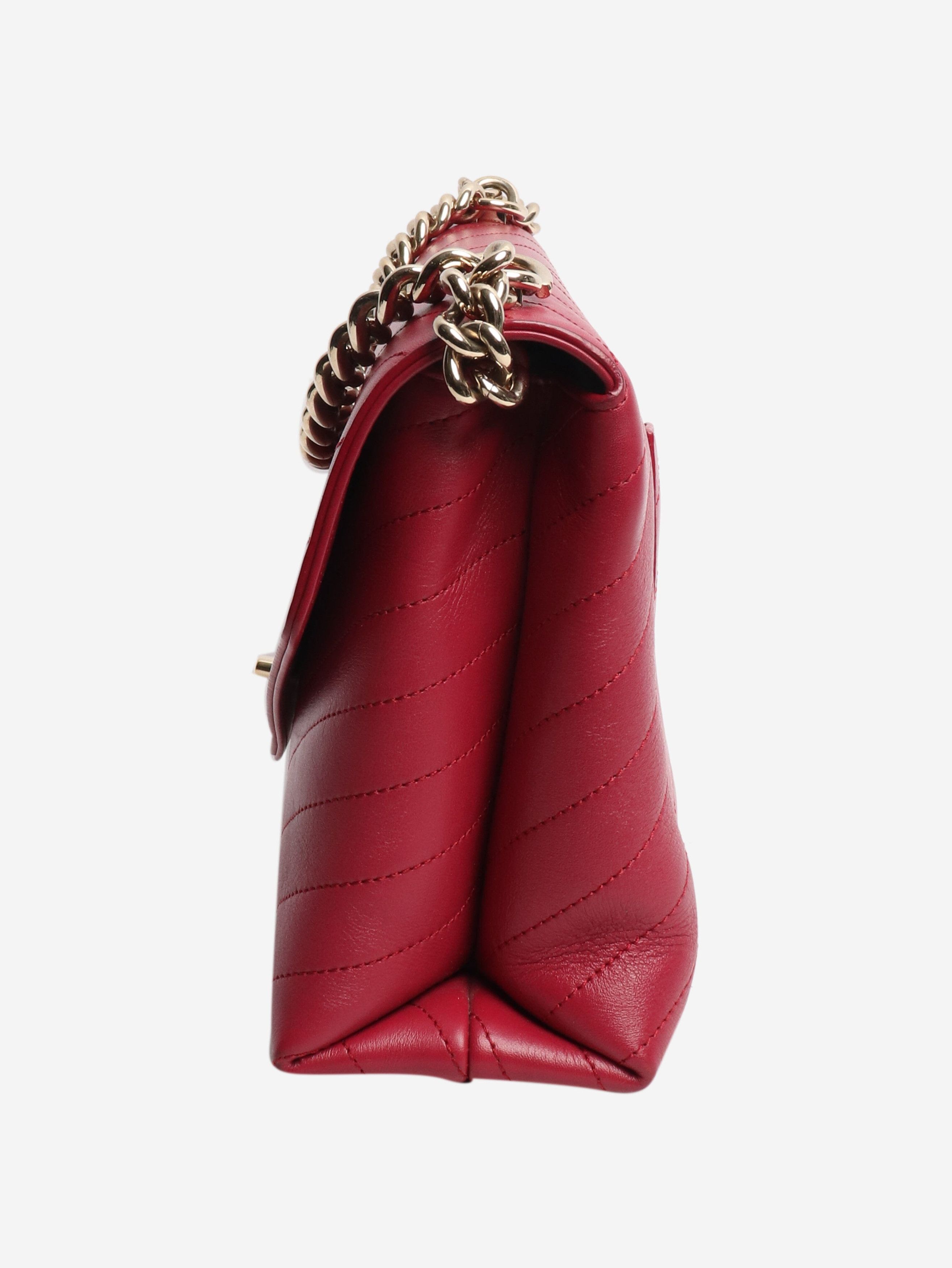 Chanel Red 2018 lambskin chevron-stitched flap bag Size ONE SIZE - 4 Thumbnail