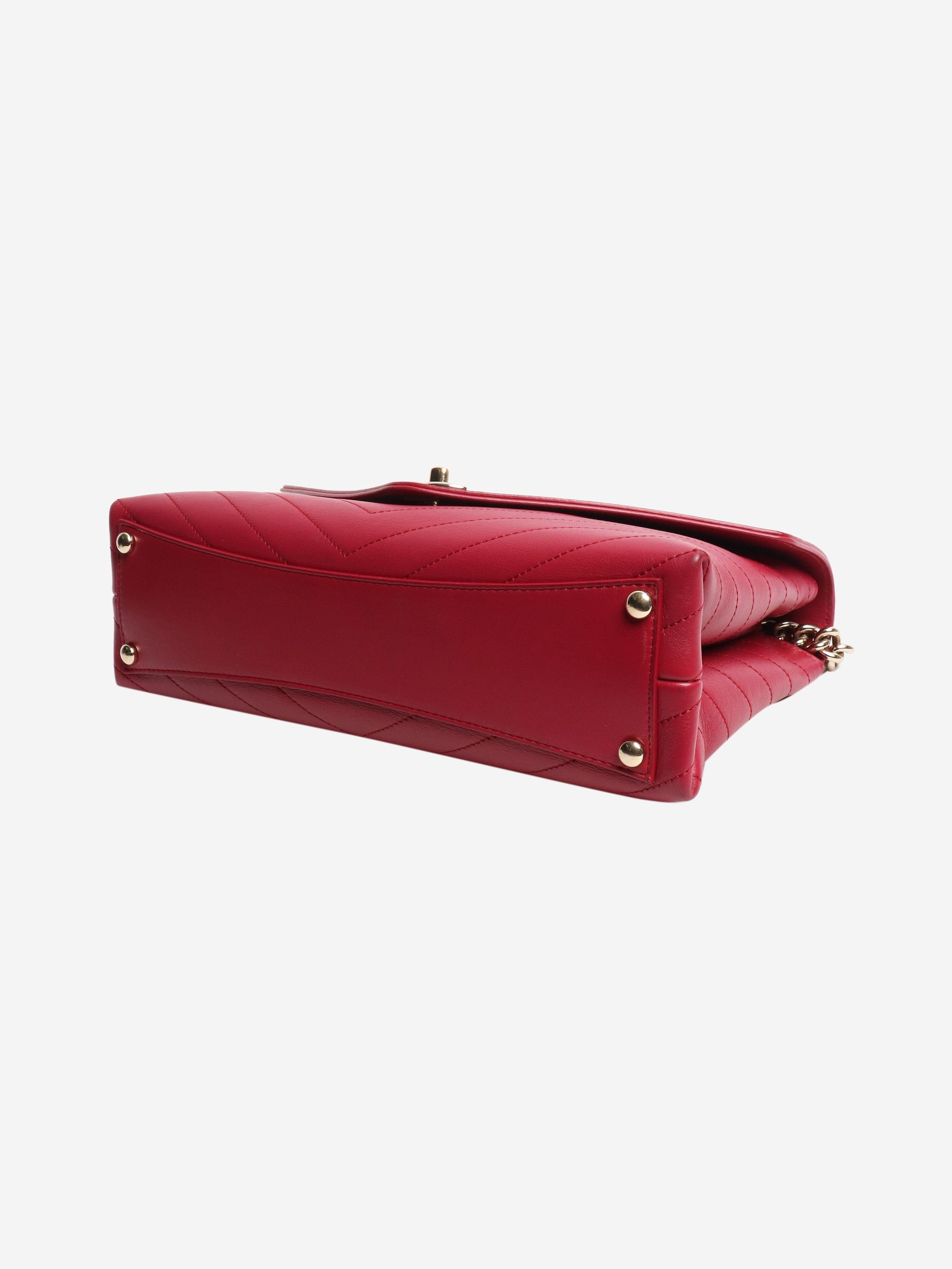 Chanel Red 2018 lambskin chevron-stitched flap bag Size ONE SIZE - 5 Thumbnail