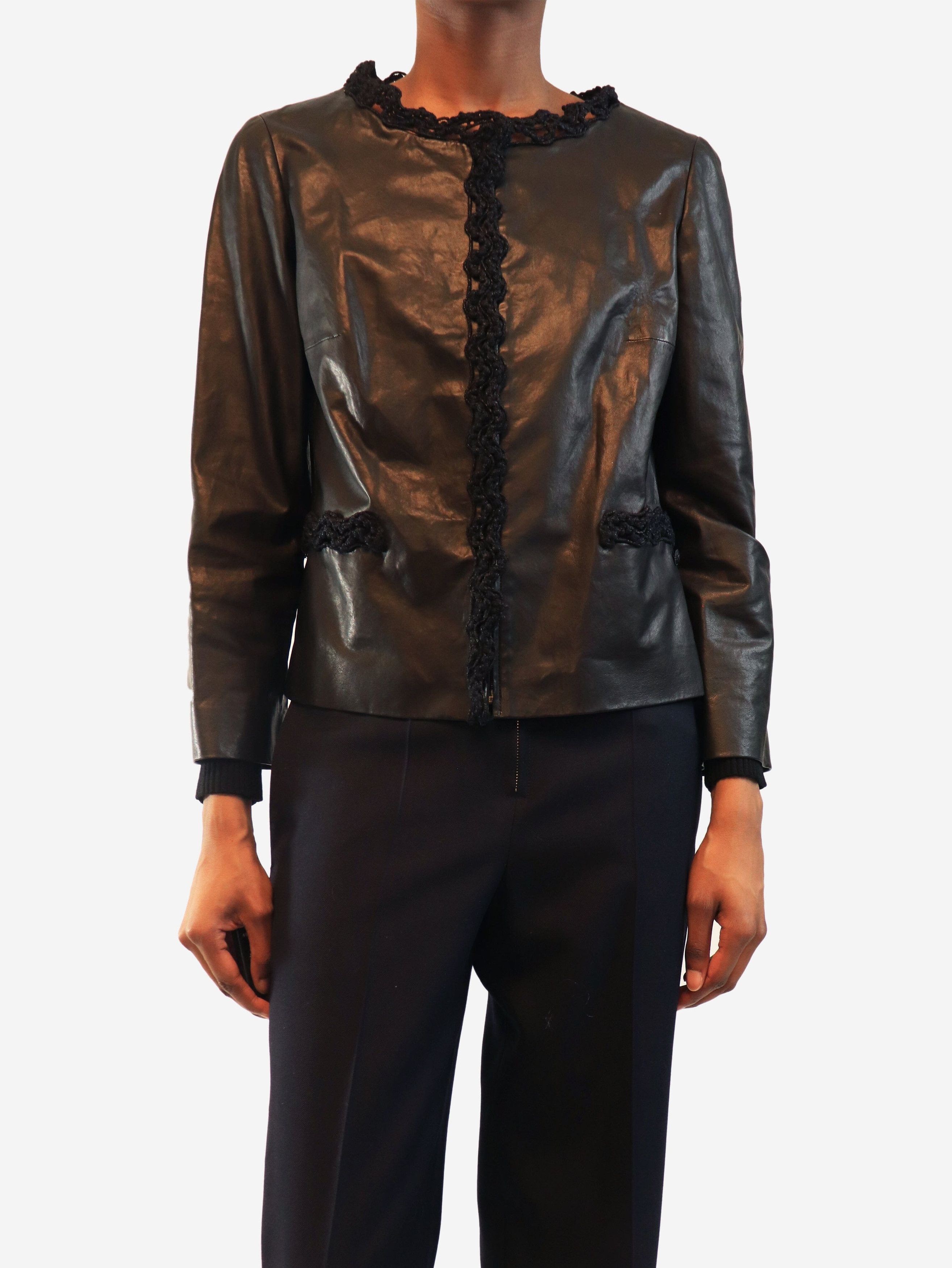 Other 2009 Black lambskin leather jacket - UK 12 Size M / US 6-8 / IT 42-44 - 3 Thumbnail