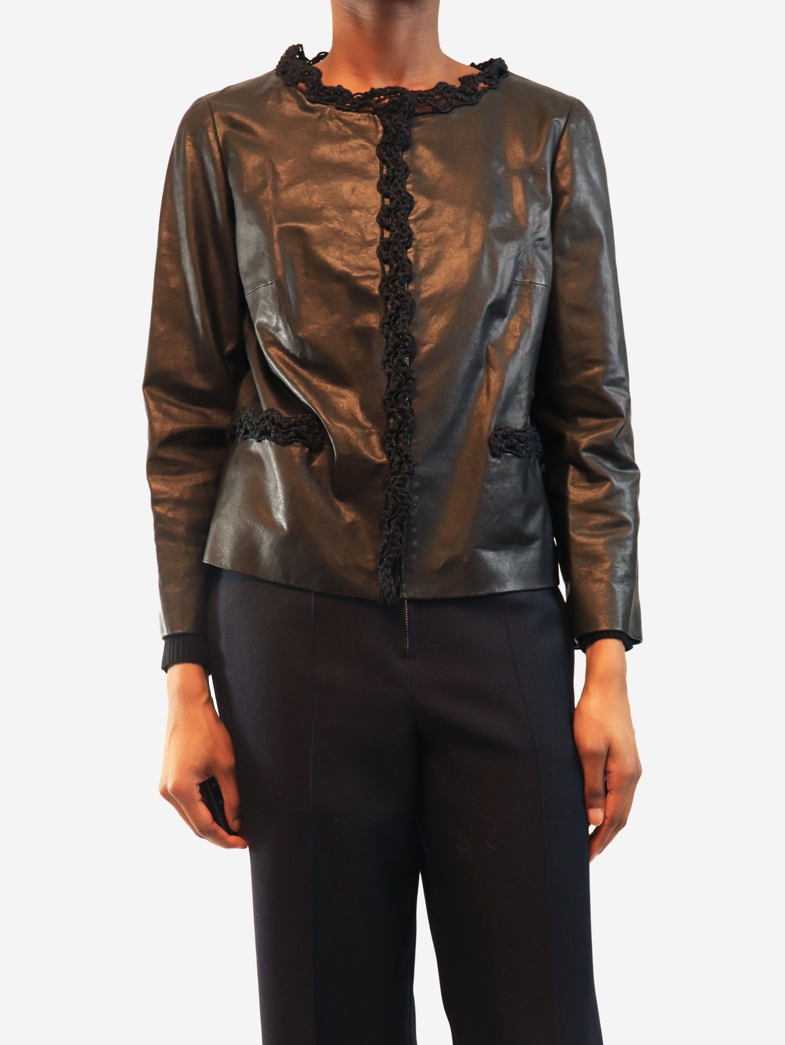 Other 2009 Black lambskin leather jacket - UK 12 Size M / US 6-8 / IT 42-44 - 2 Thumbnail