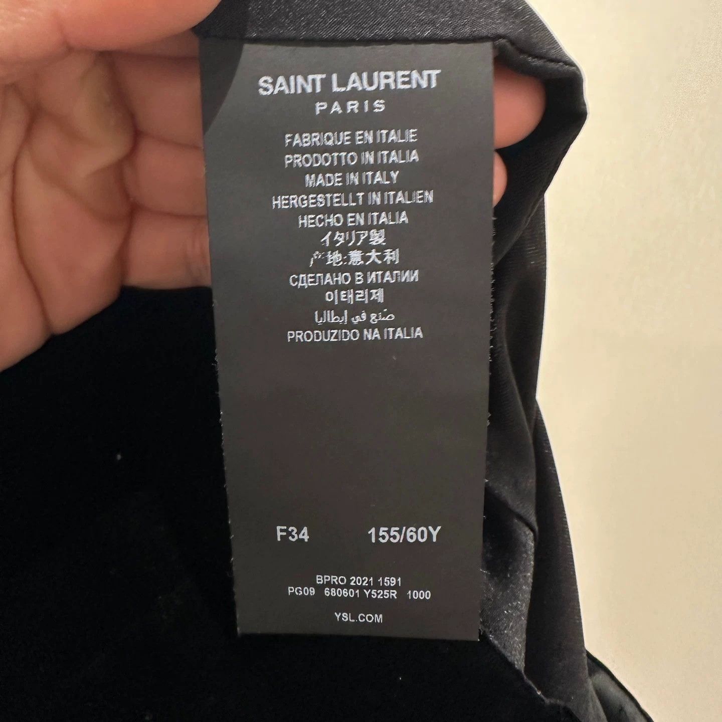 Saint Laurent Paris Saint Laurent Paris Velvet T-Shirt us_4 Women Size S / US 4 / IT 40 - 4 Thumbnail