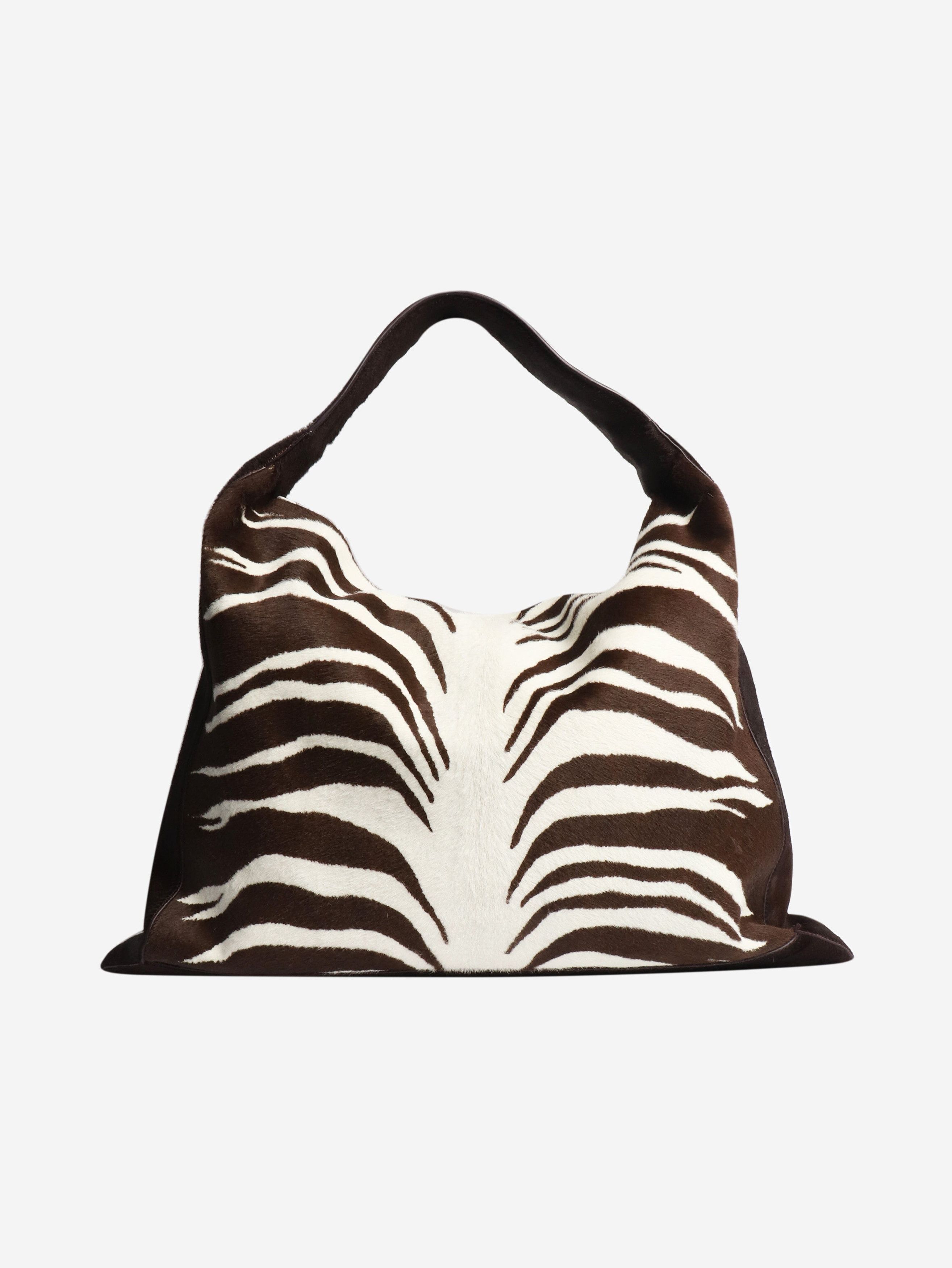 Bottega Veneta Brown large Hop pony-hair bag Size ONE SIZE - 3 Thumbnail